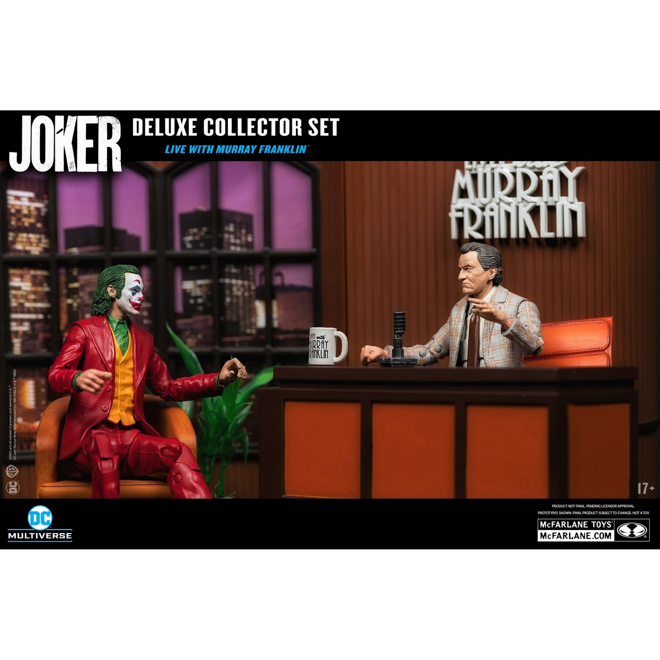 Joker DC Multiverse (película Joker) Figura de acción Deluxe de coleccionista The Joker (Live with Murray Franklin) Edición limitada 18