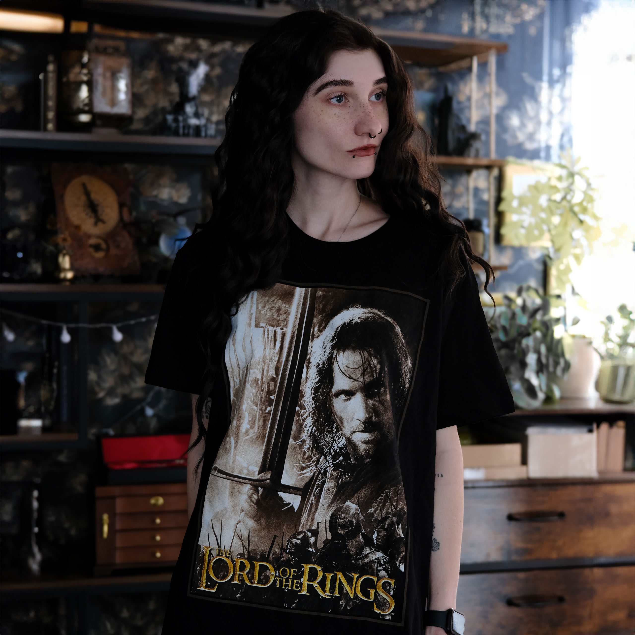 T-shirt nera Aragorn Hero - Il Signore degli Anelli