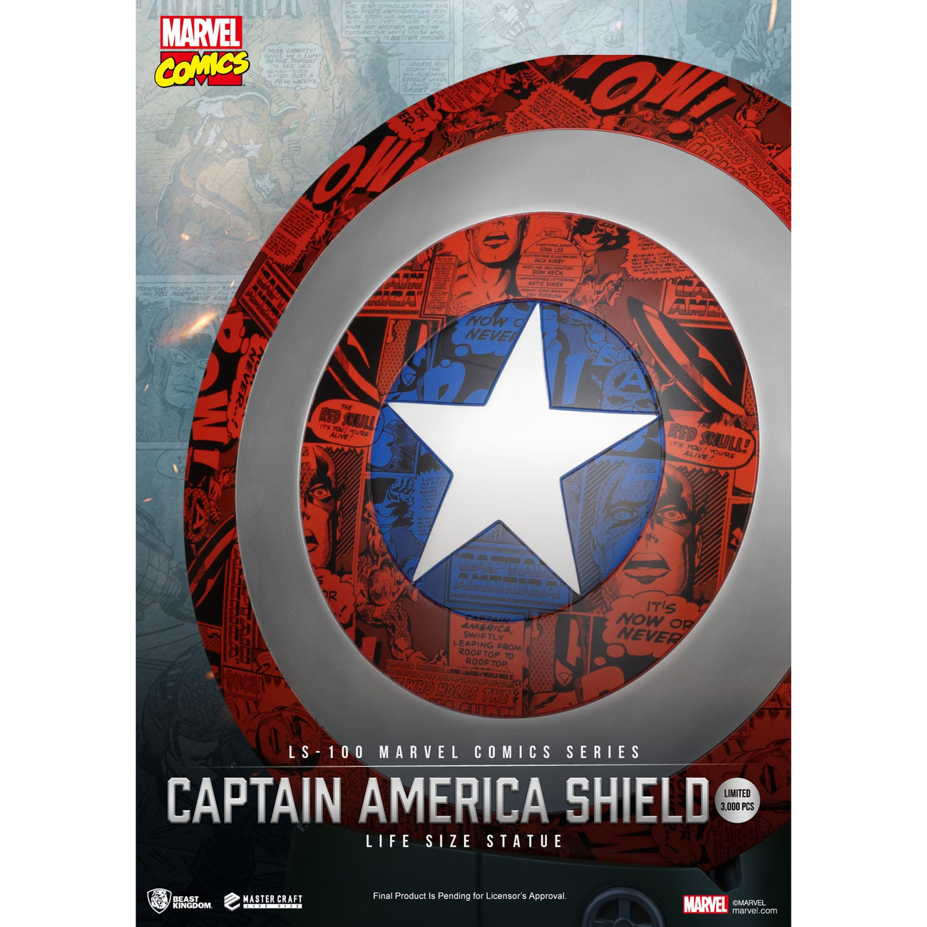 Marvel Comics Estatua de Escudo de Captain America PVC Tamaño Real