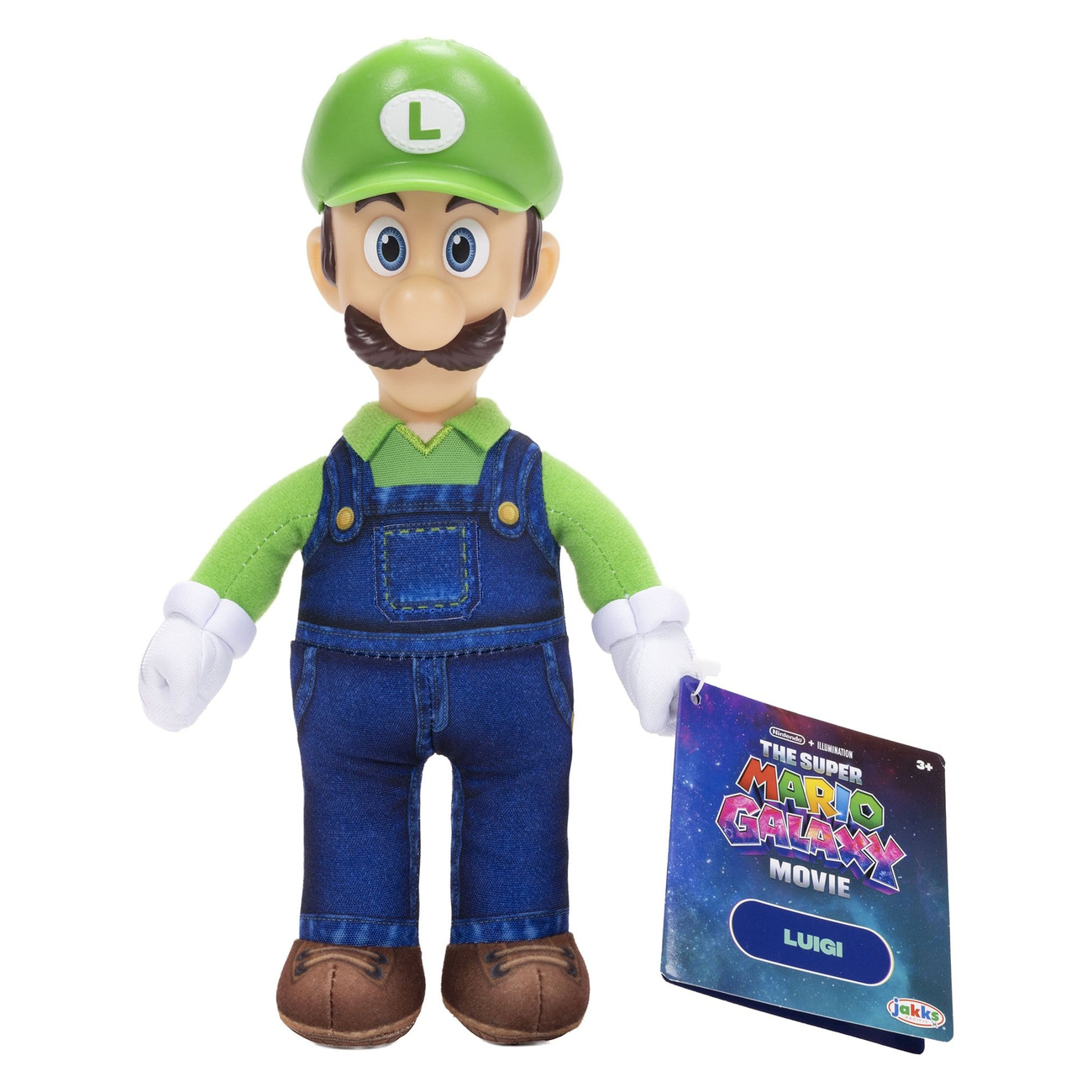 Figura de peluche Luigi 23 cm The Super Mario Bros. La Película