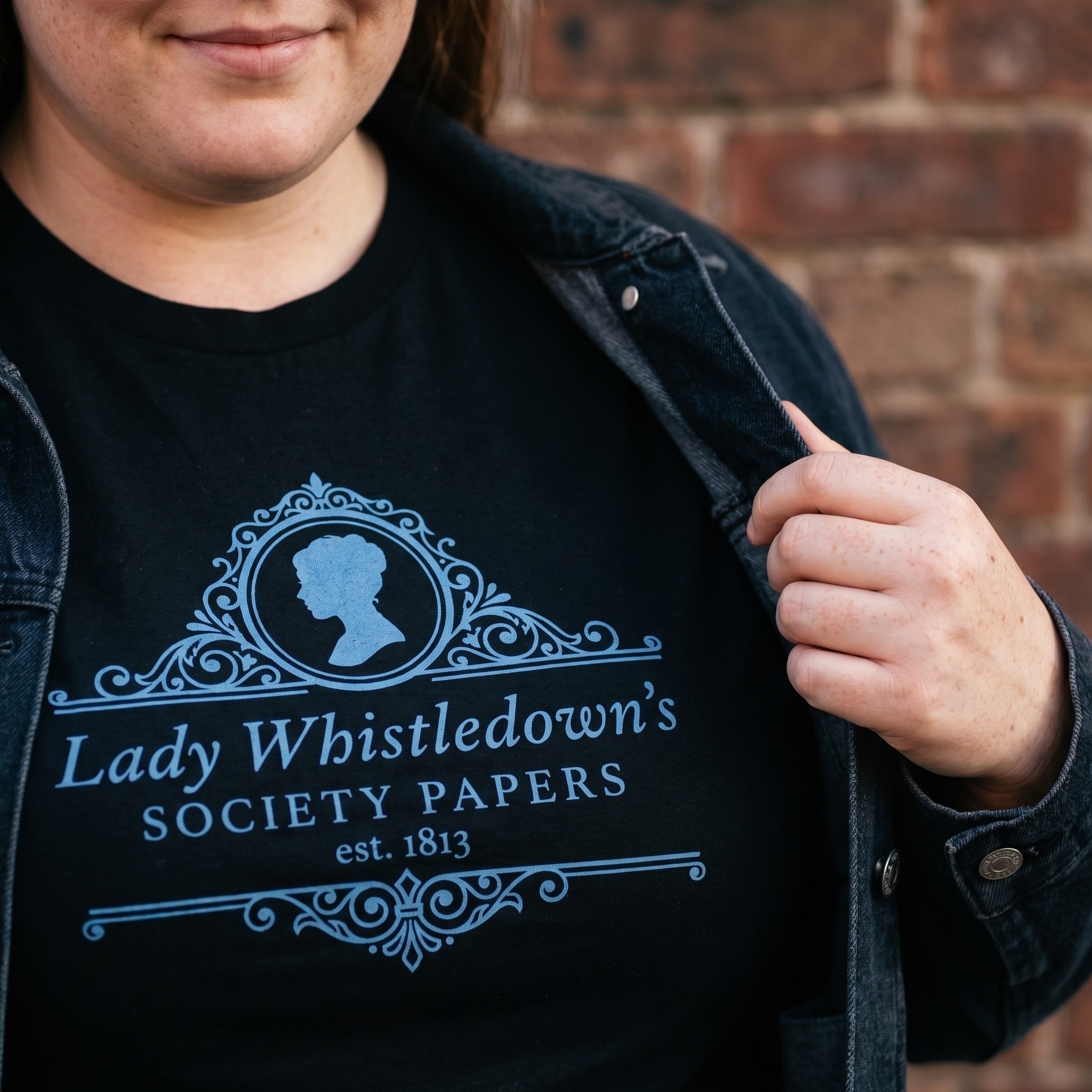 Society Papers T-shirt black for Bridgerton fans