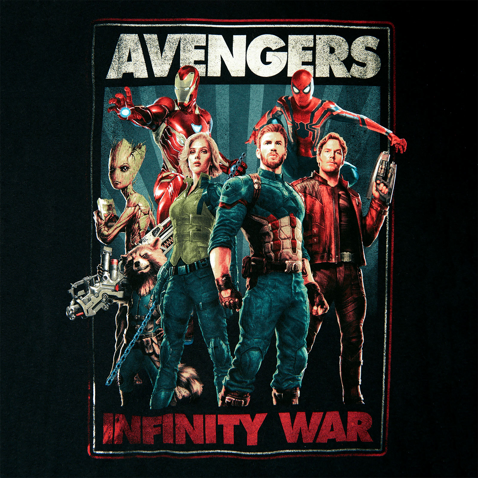 Avengers - Infinity Heroes Collage T-shirt zwart