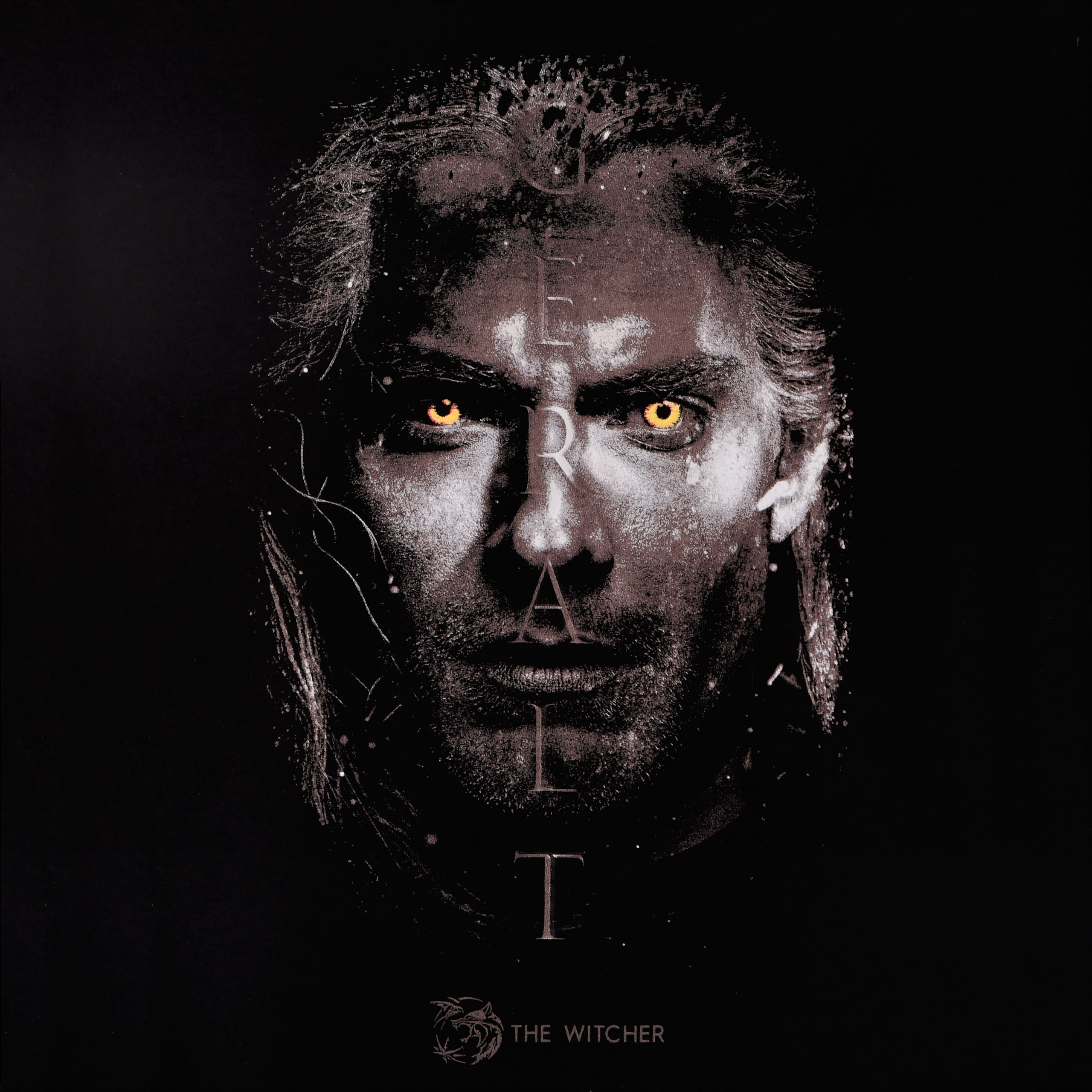 Witcher - Geralt Portret T-Shirt zwart