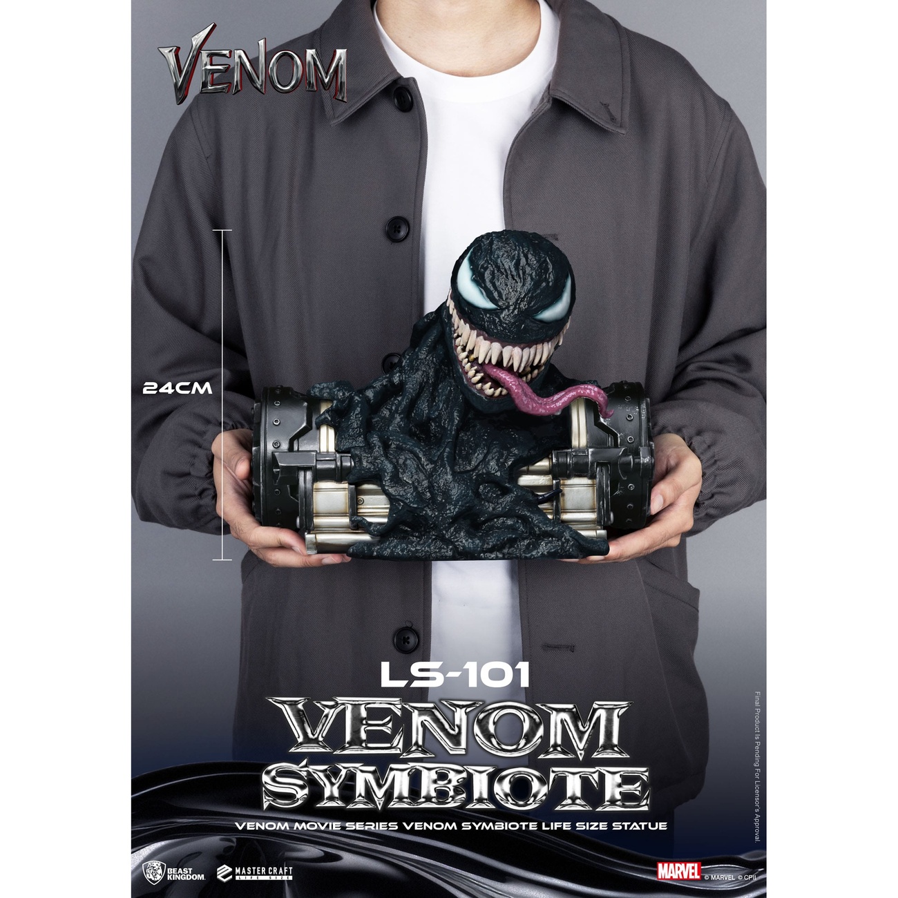 Venom Movie Series – Estatua Venom Symbiote a tamaño real 24 cm