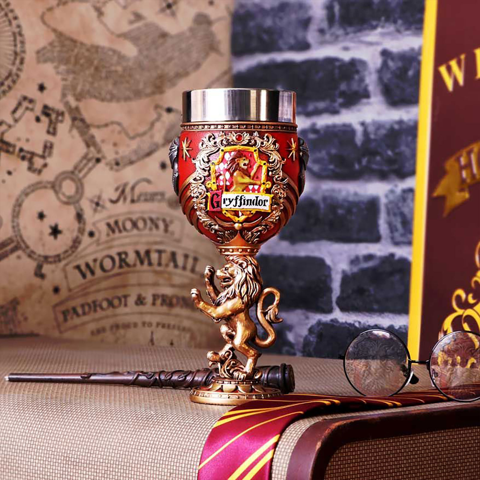Harry Potter - Calice de luxe avec logo Gryffondor