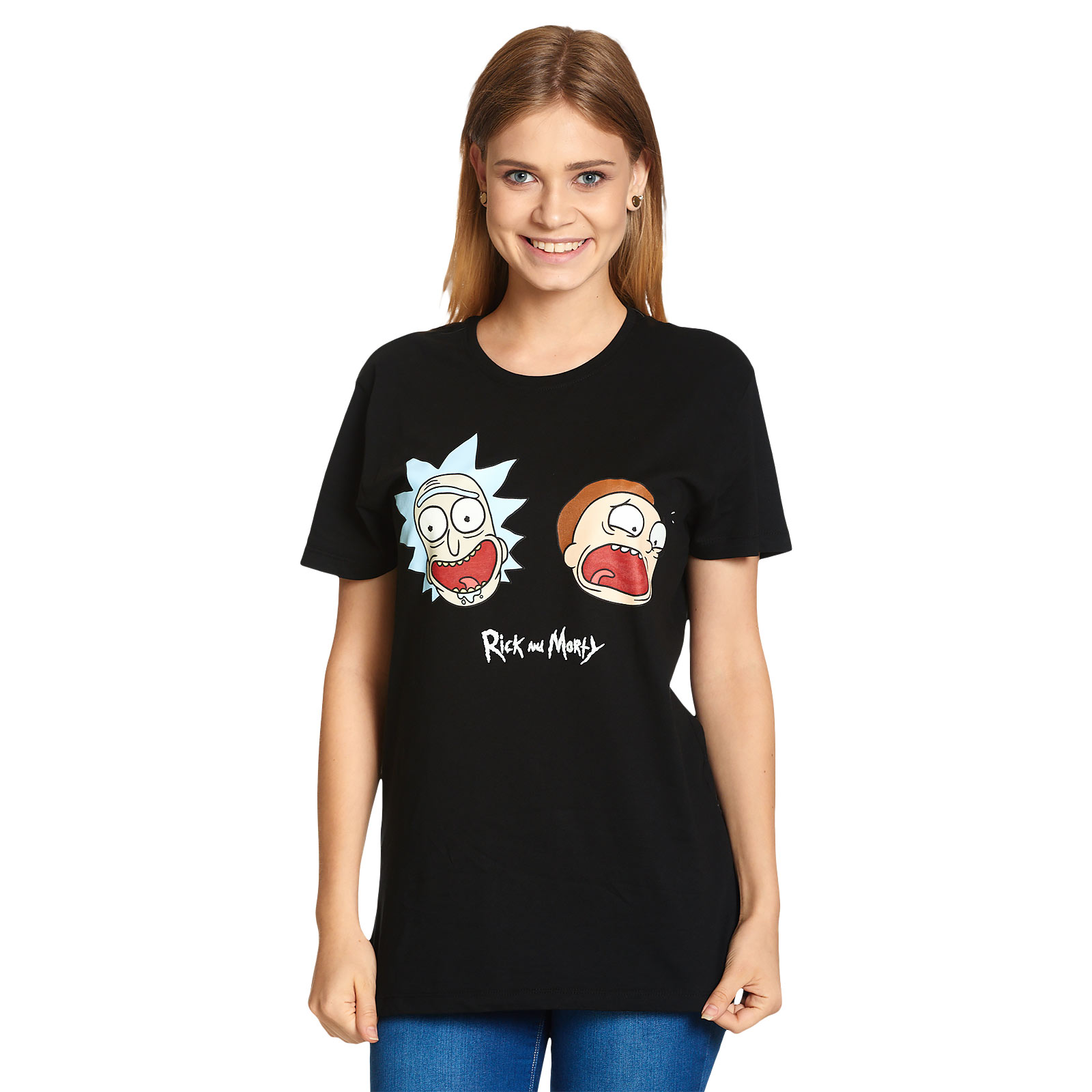 Rick et Morty - T-shirt Crazy Faces Glow in the Dark