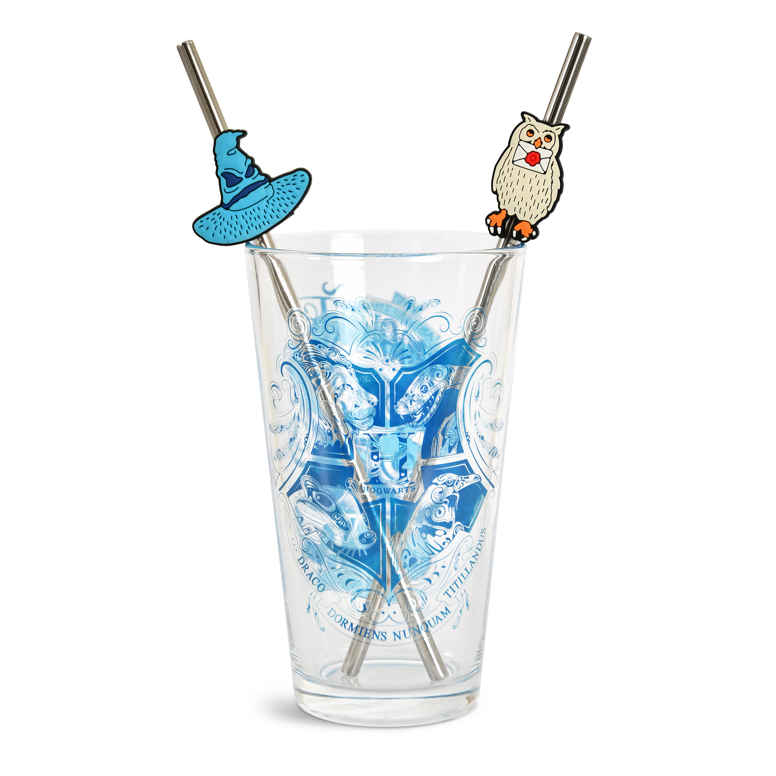 Harry Potter - Zweinstein Glas met 2 Rietjes