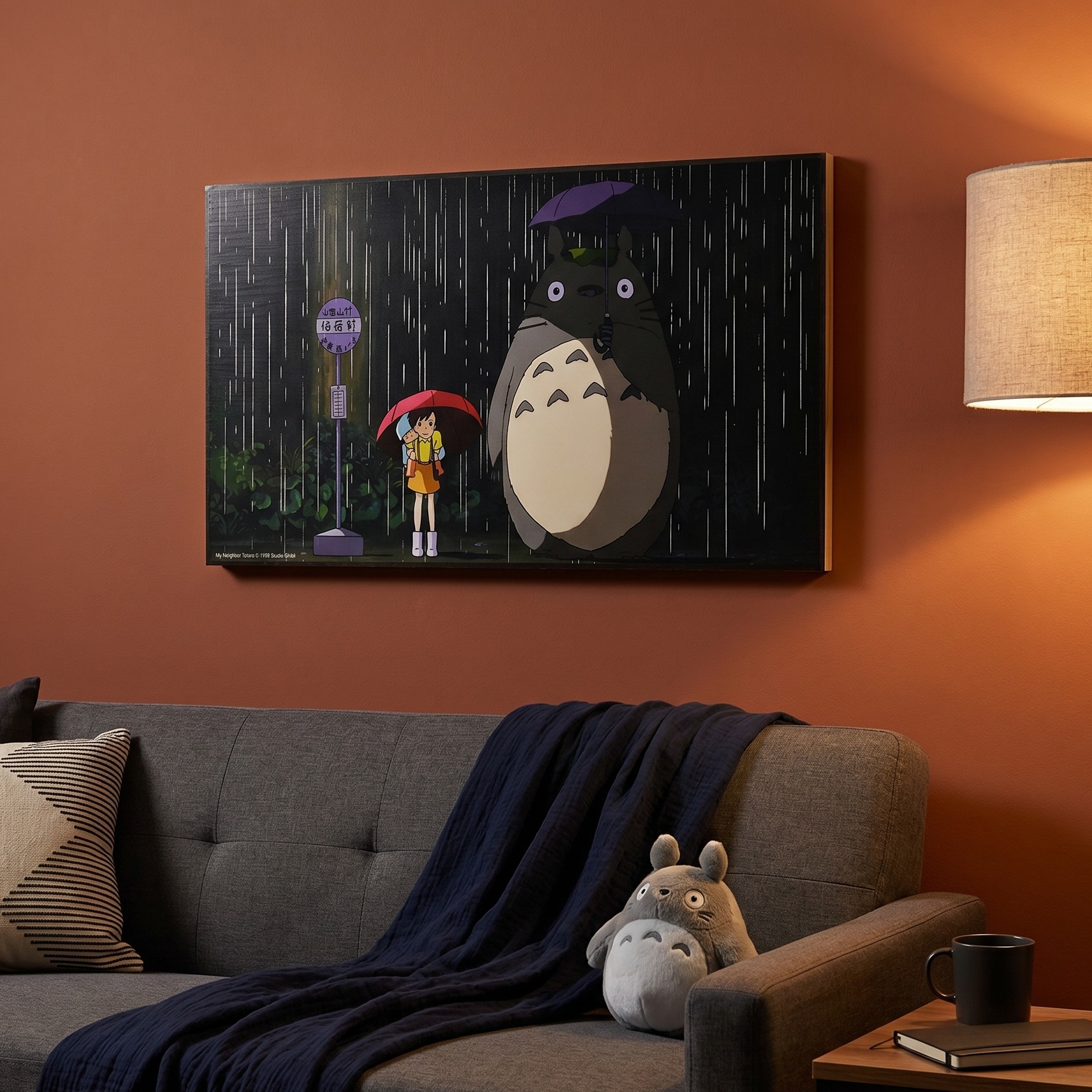 Totoro - Bus Stop Wall Picture Wood | My Neighbor Totoro | Elbenwald