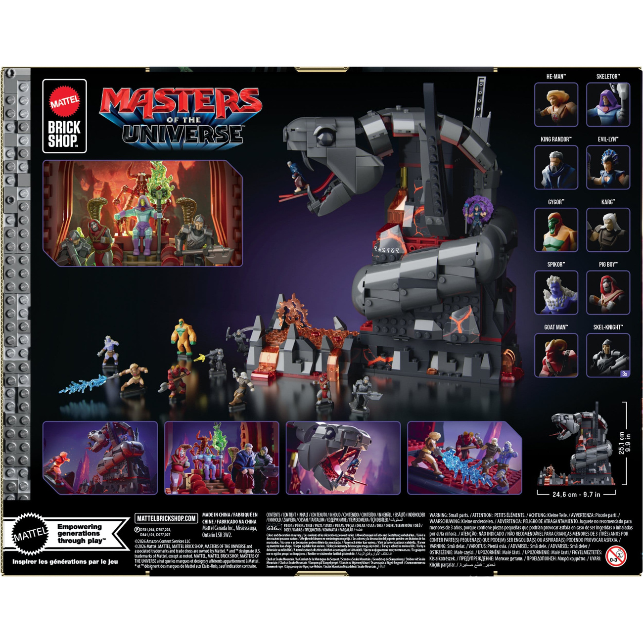 Masters of the Universe Mattel Brick Shop Set de construcción Snake Mountain