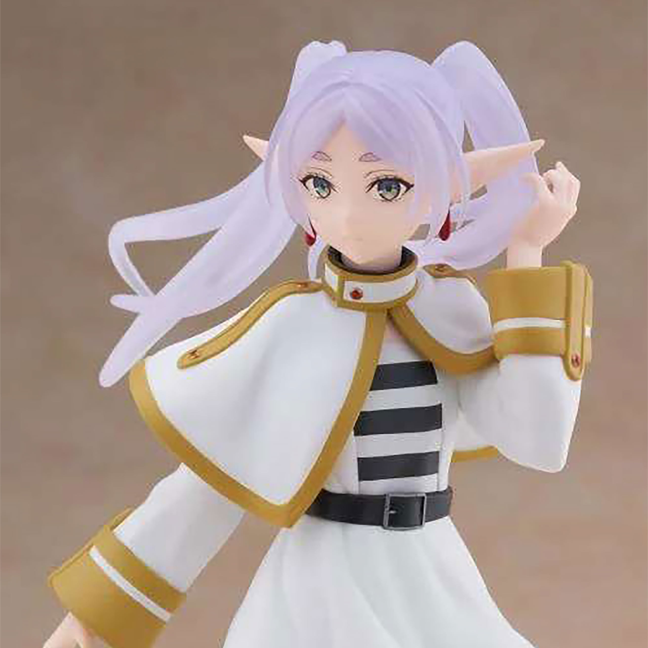 Figurine Frieren (anime) - 21 Cm - PVC - Pose De Combat Avec Bâton - Décoration Collection, Bureau, étagère