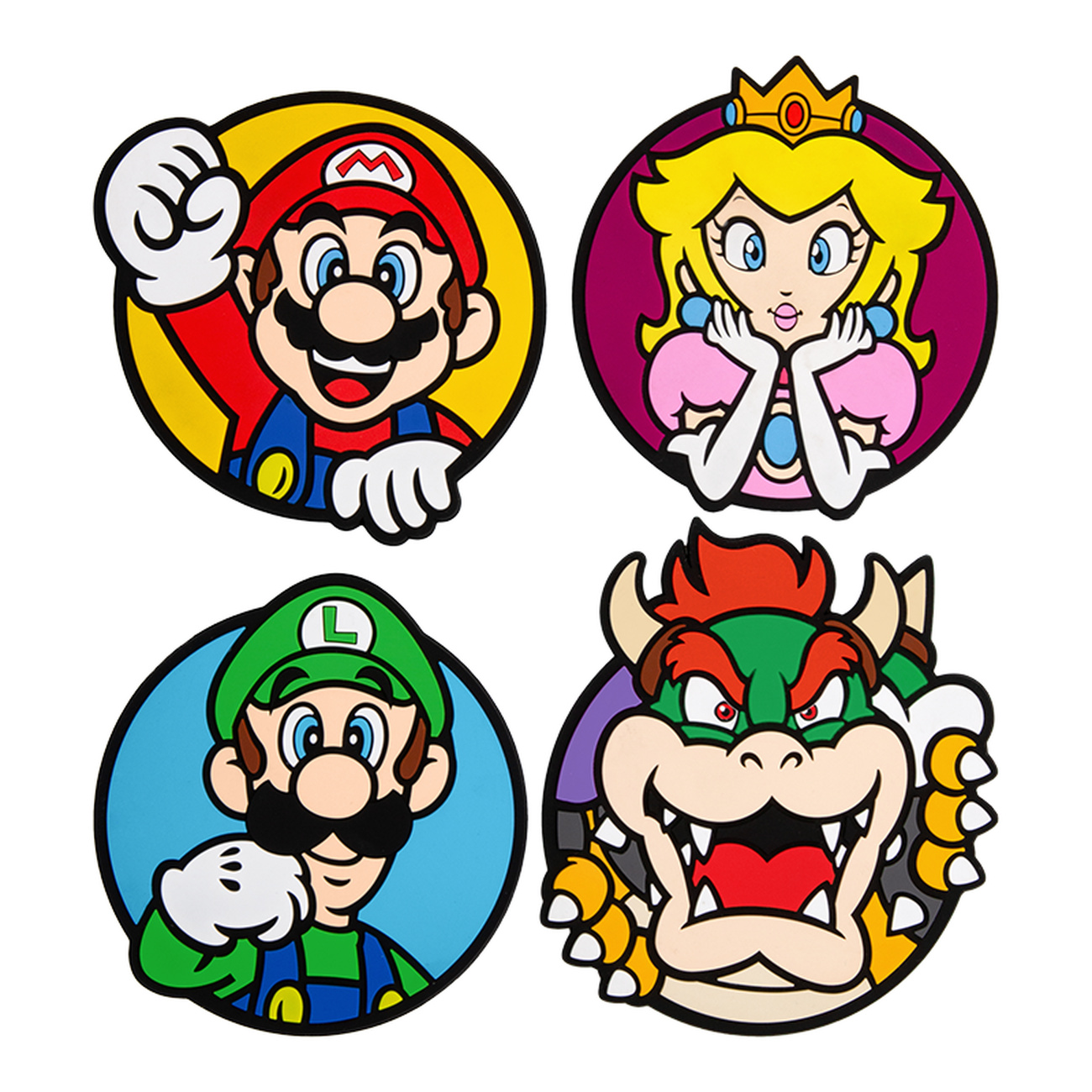 Super Mario - Characters Glasunderlägg 4-pack