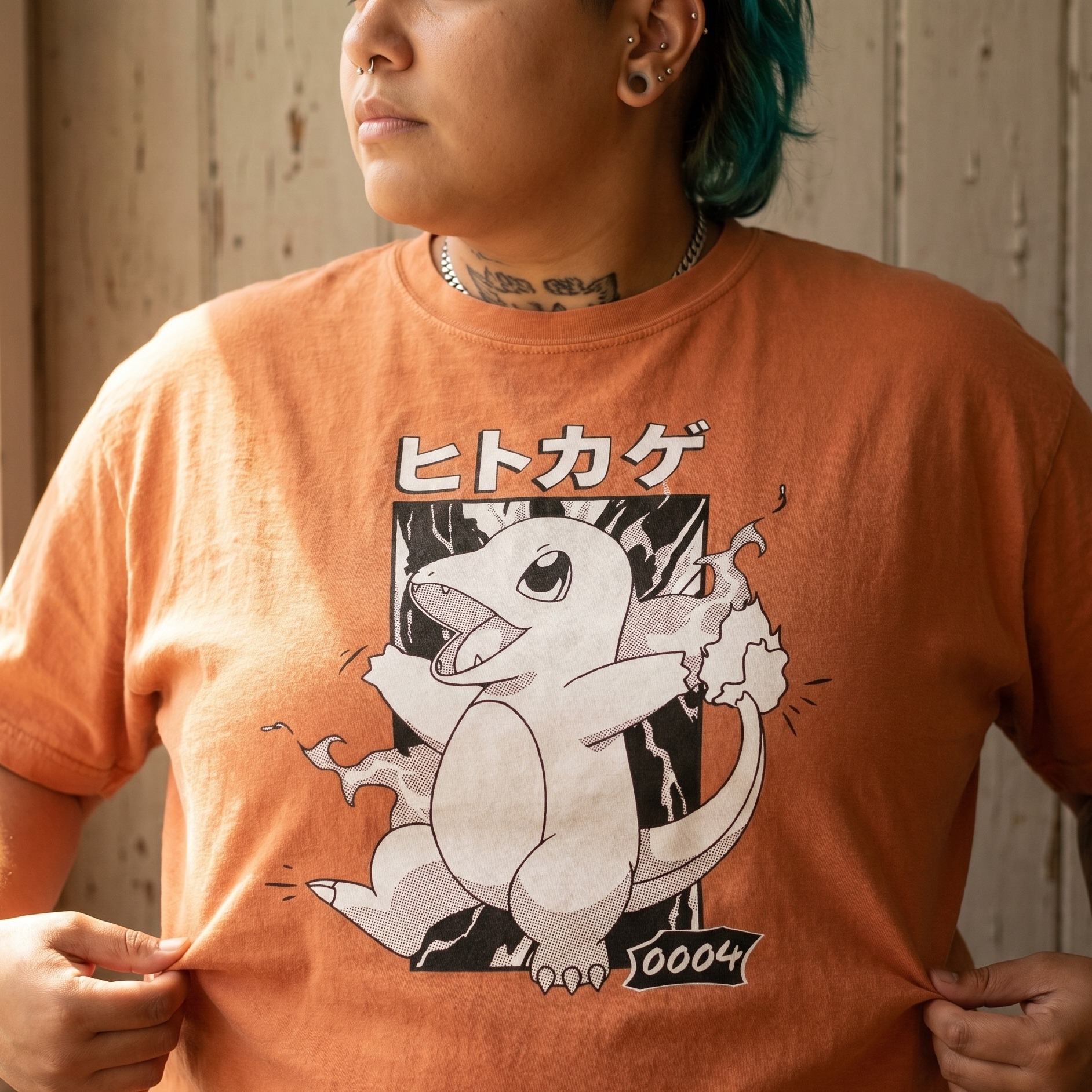Pokémon - Charmander Katakana Vintage T-shirt
