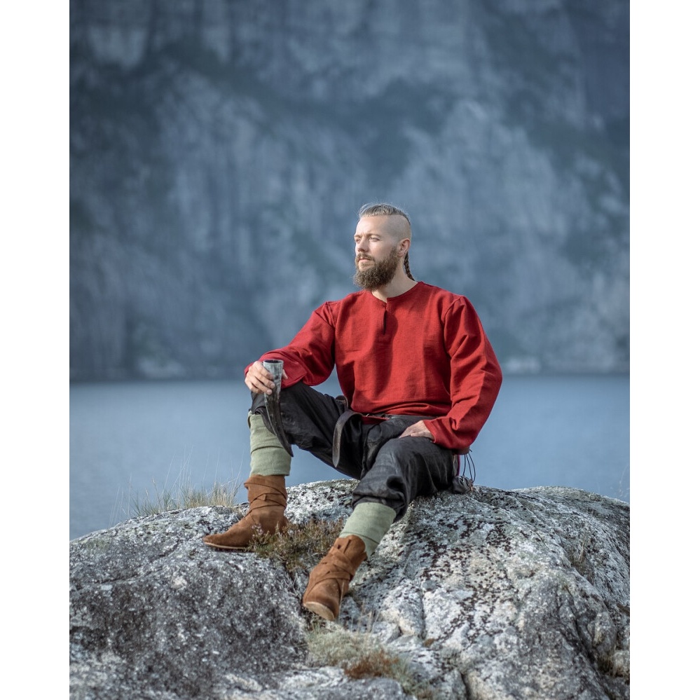 Tunique viking médiévale Ivar rouge