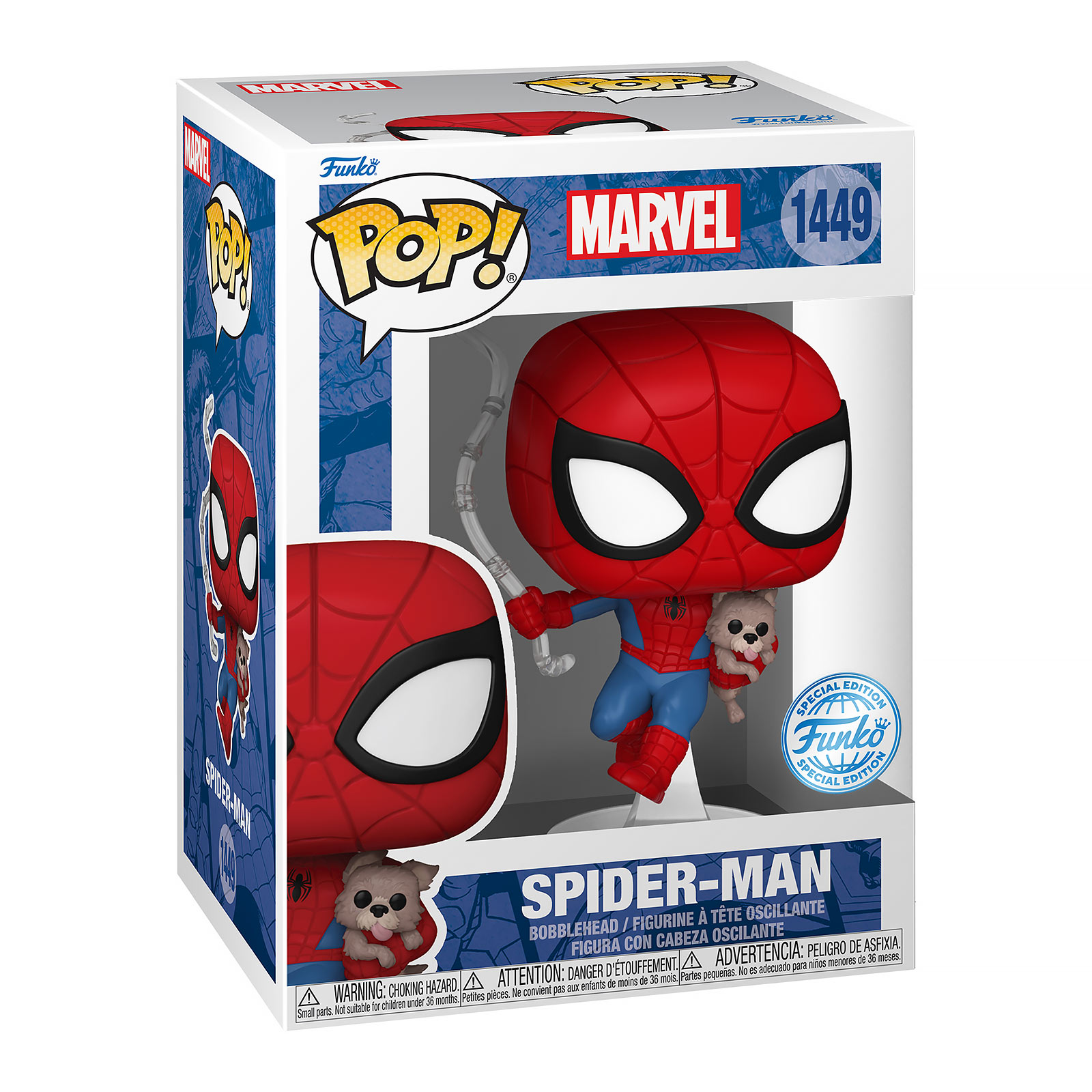 Spider-Man - Spider con Sandwich el Perro Marvel Funko Pop Figura de Cabeza Móvil