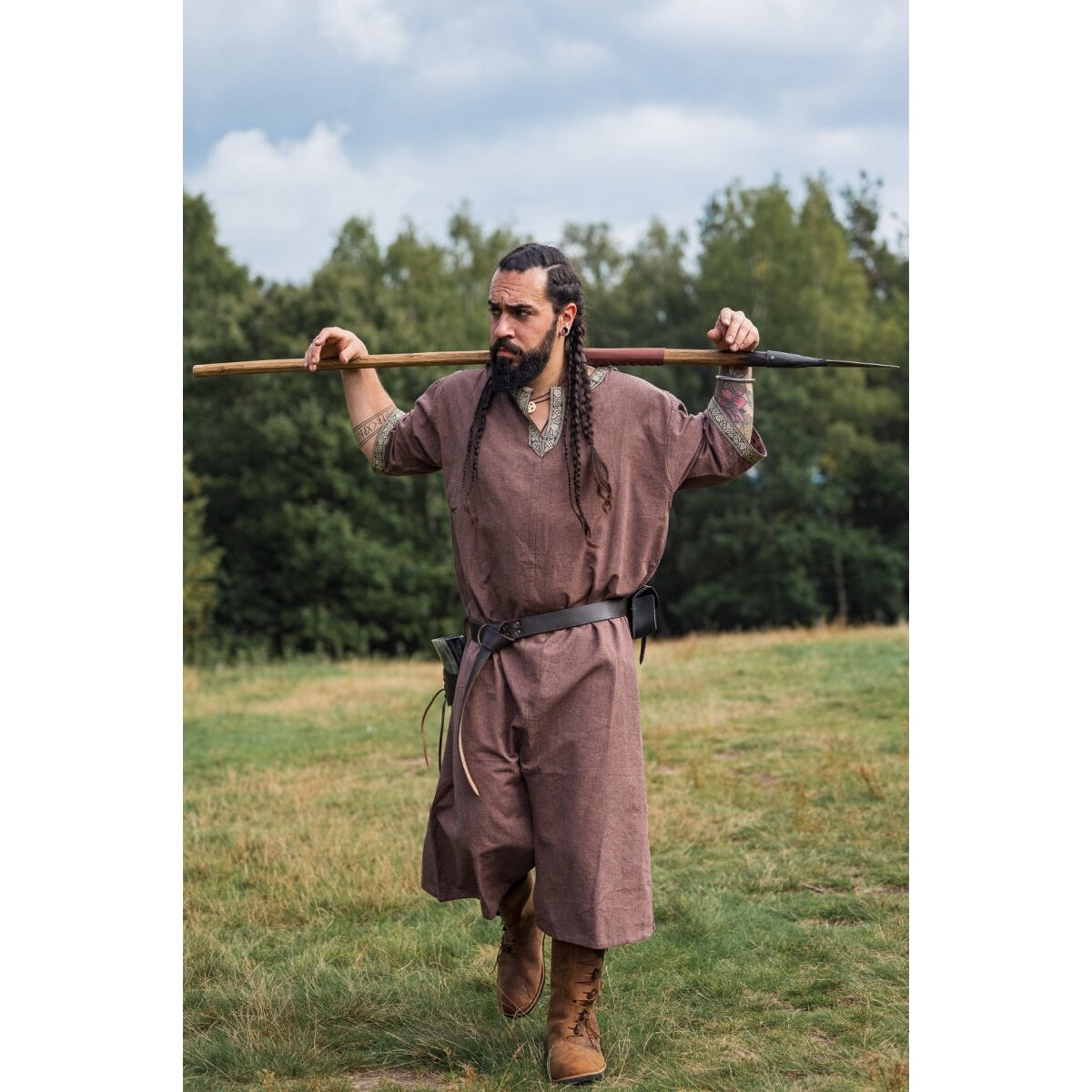 Medieval Short-Sleeve Tunic Richard chestnut