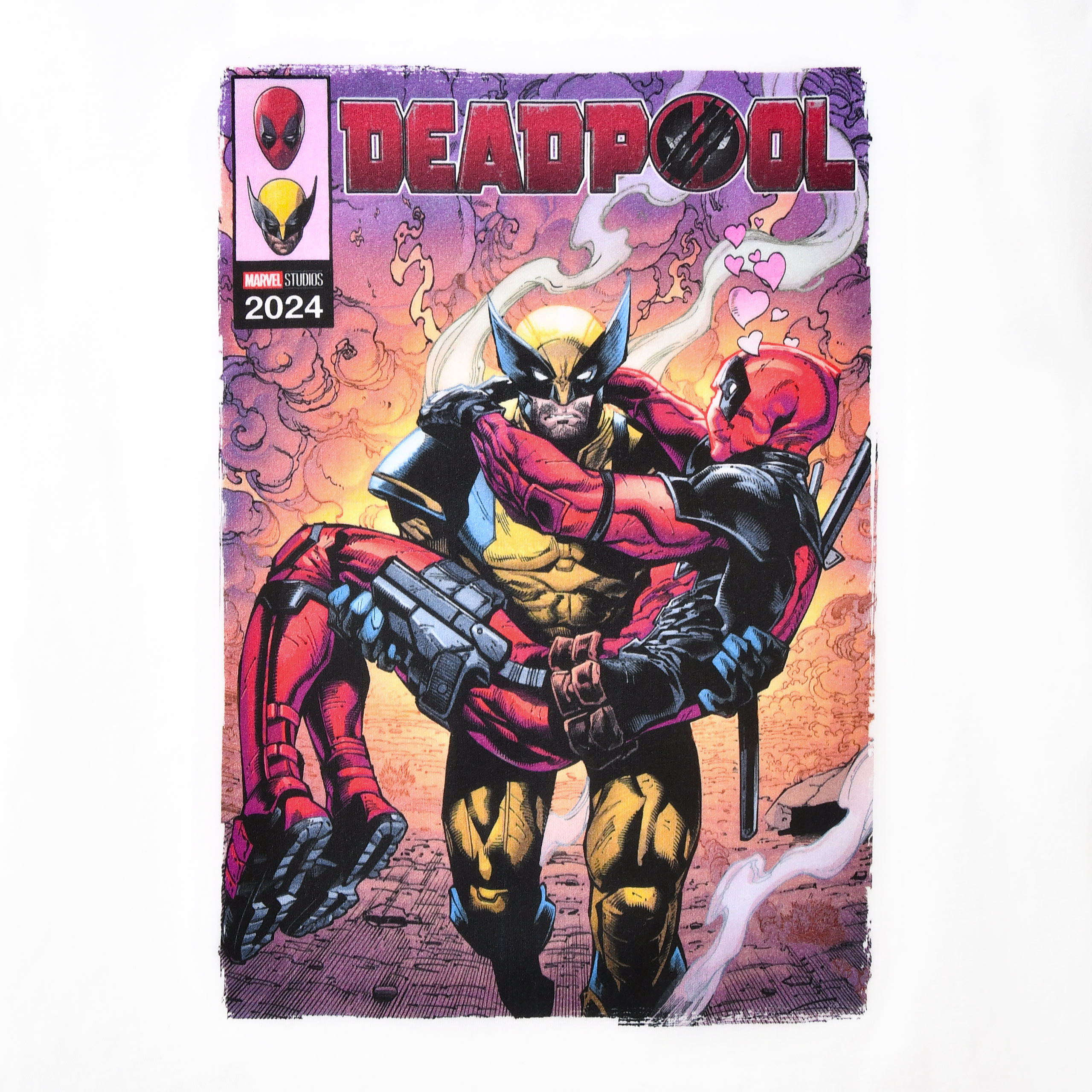 Camiseta blanca de cómics Best Bubs de Deadpool y Wolverine