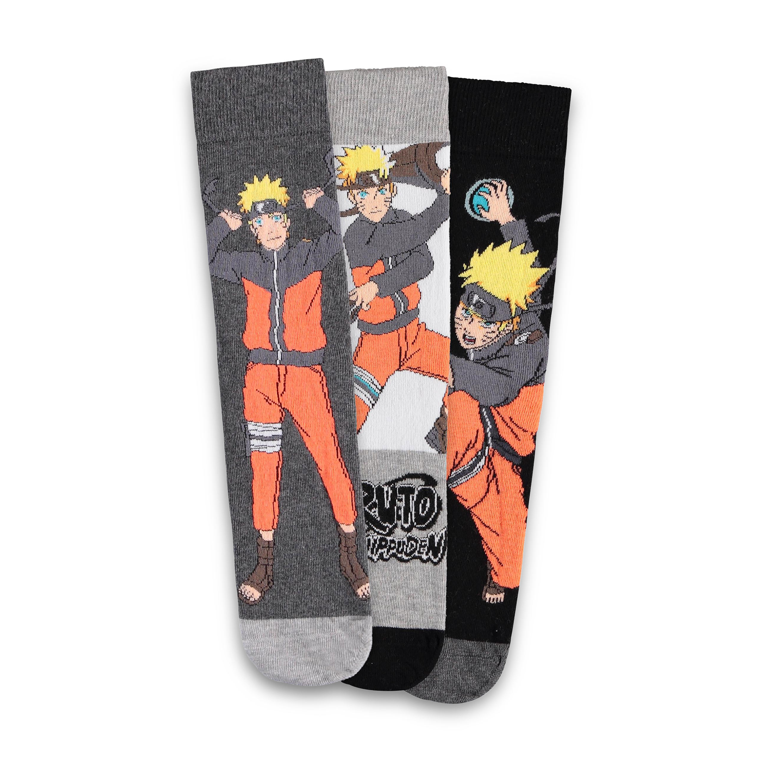 Naruto Shippuden - Posing Socken 3er Set