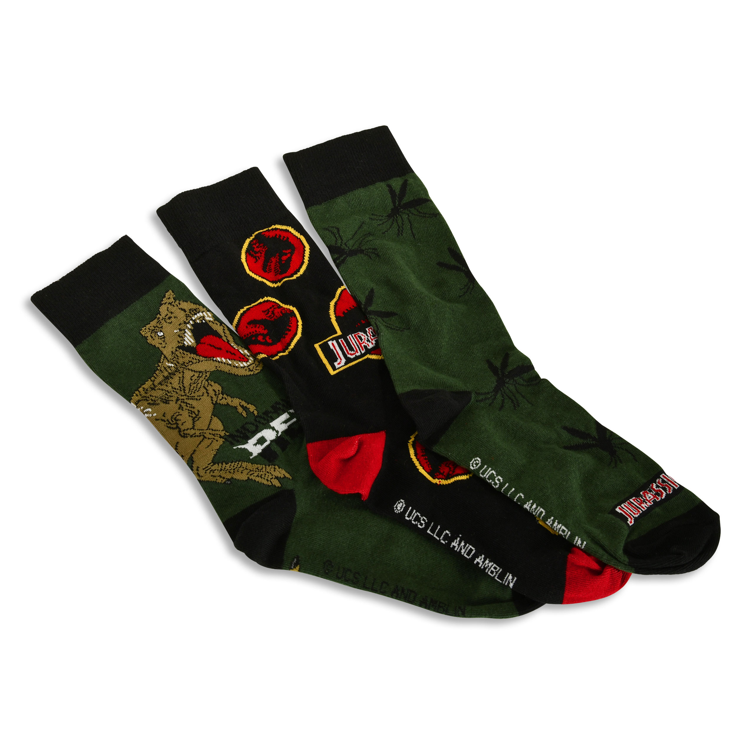 Jurassic Park - Lot de 3 paires de chaussettes