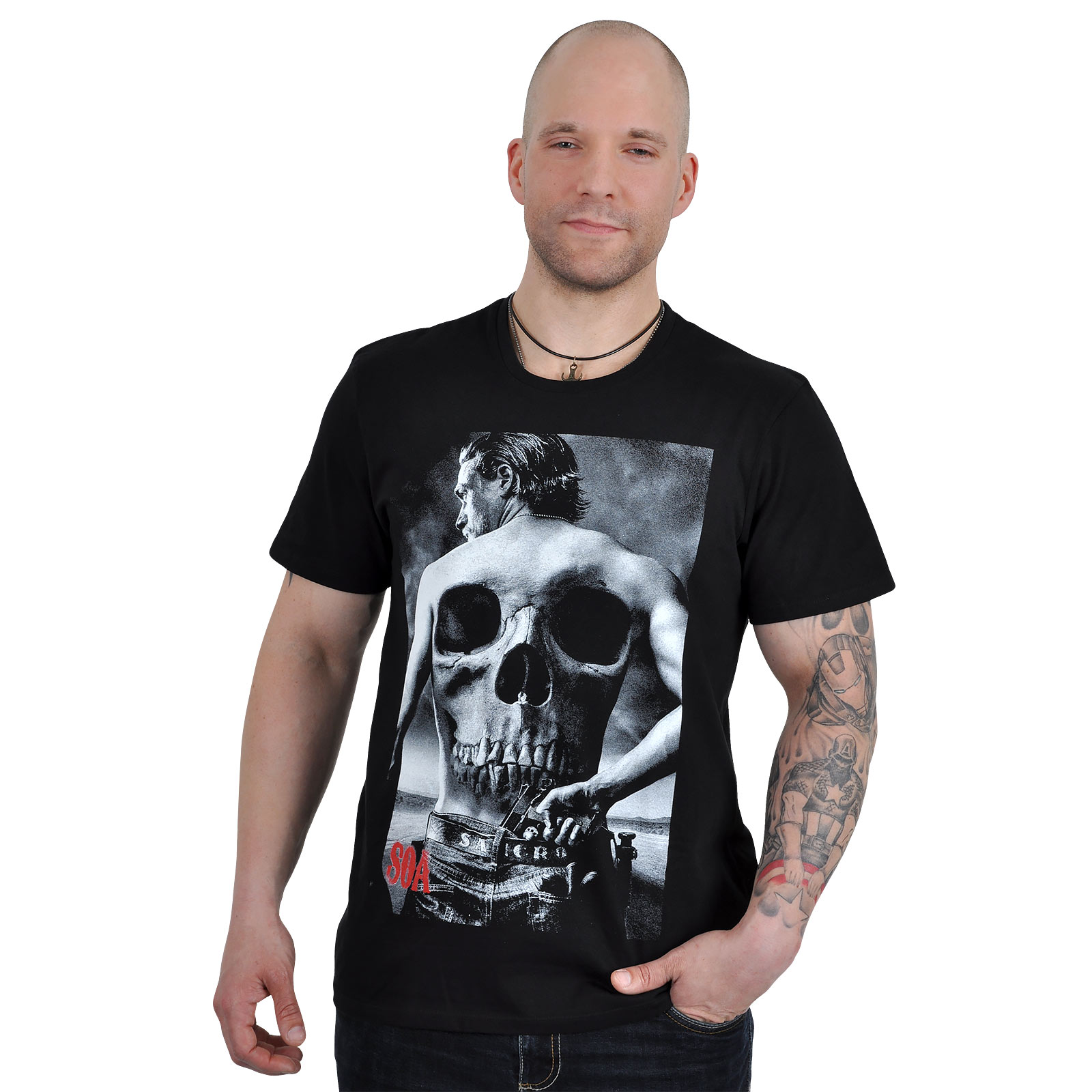 Sons of Anarchy - Skull Head T-shirt Zwart
