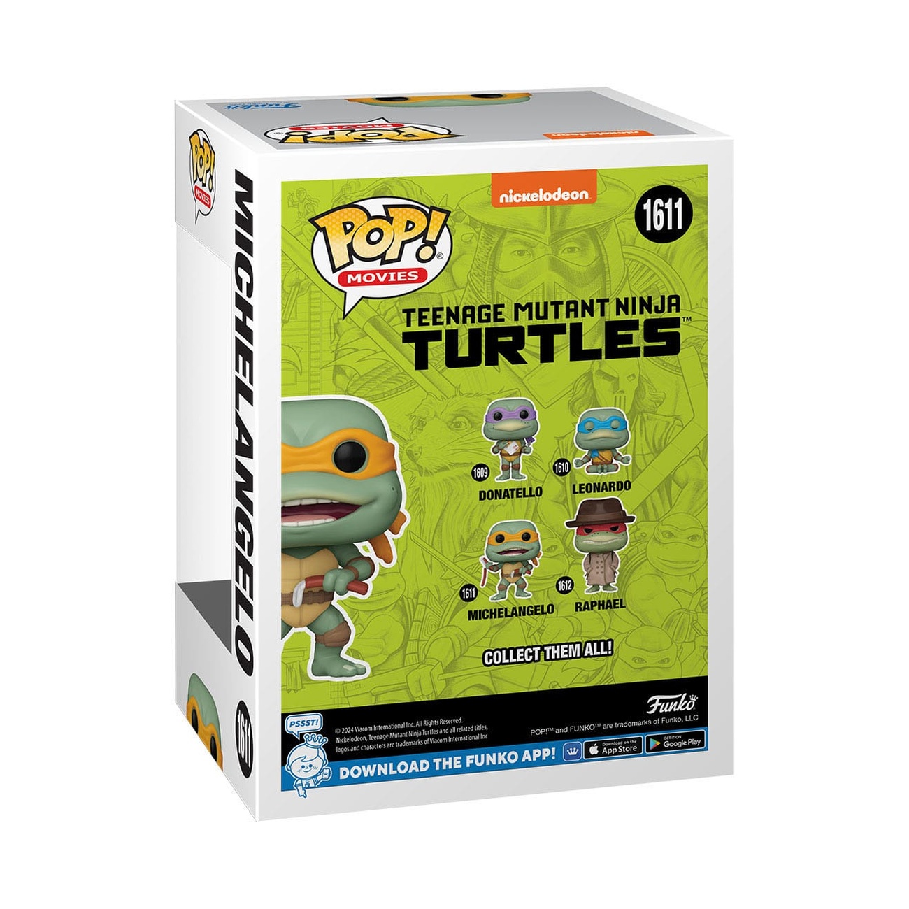 Teenage Mutant Ninja Turtles POP! Movies Vinyl Figure Michelangelo Sausage Link Nunchucks 9 cm