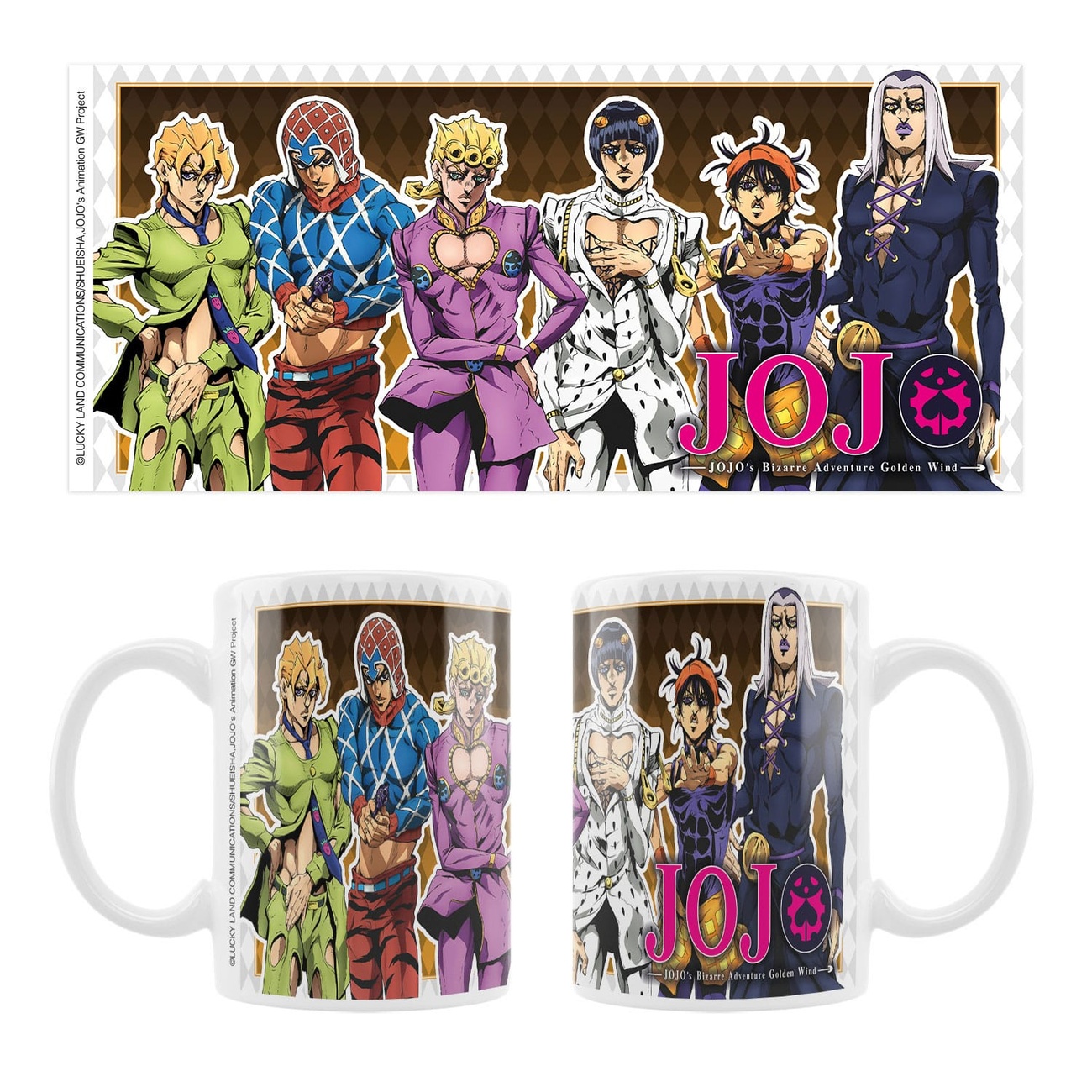 JoJo's Bizarre Adventure Parte 5: Golden Wind Taza de cerámica Personajes principales