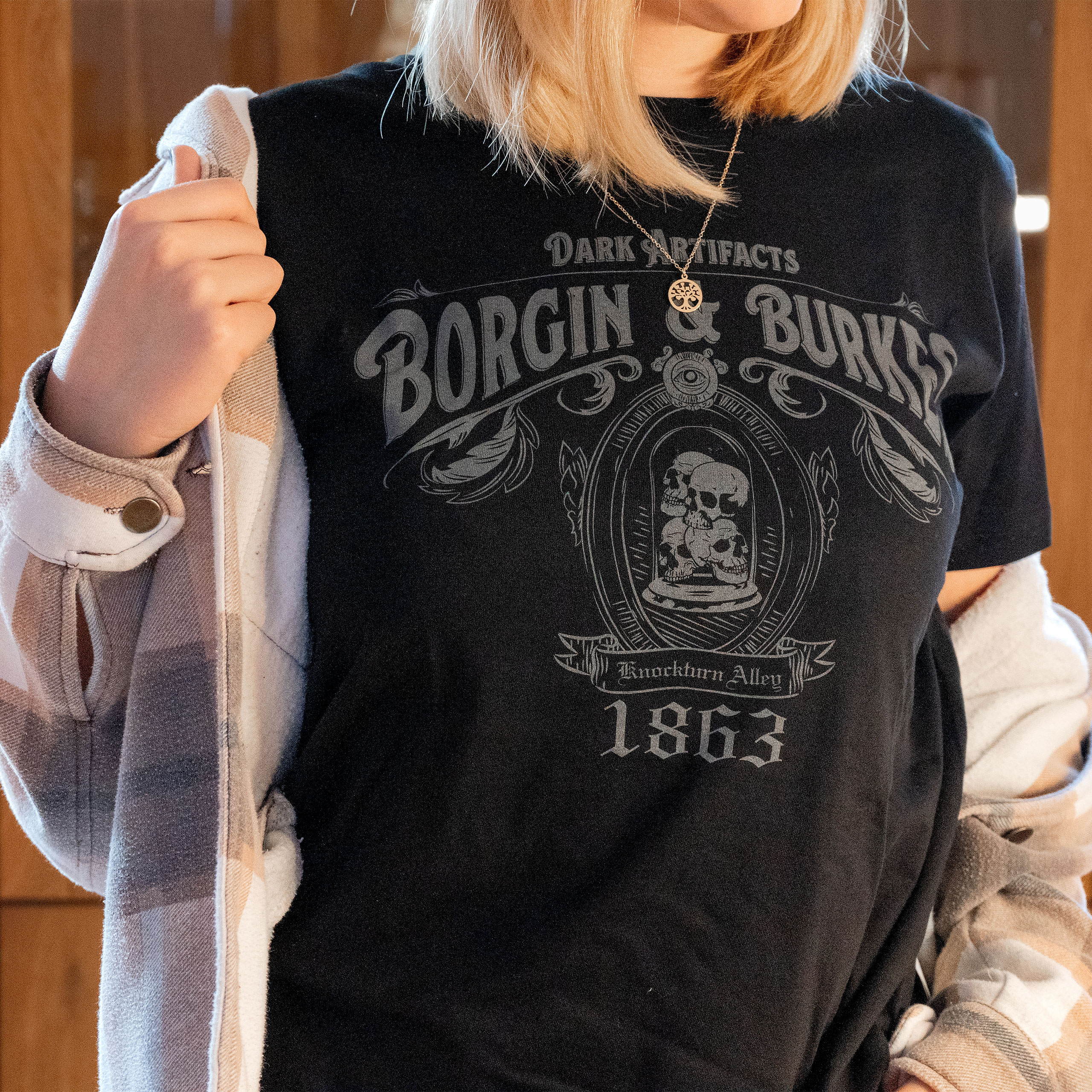 Camiseta negra Borgin and Burkes - Harry Potter