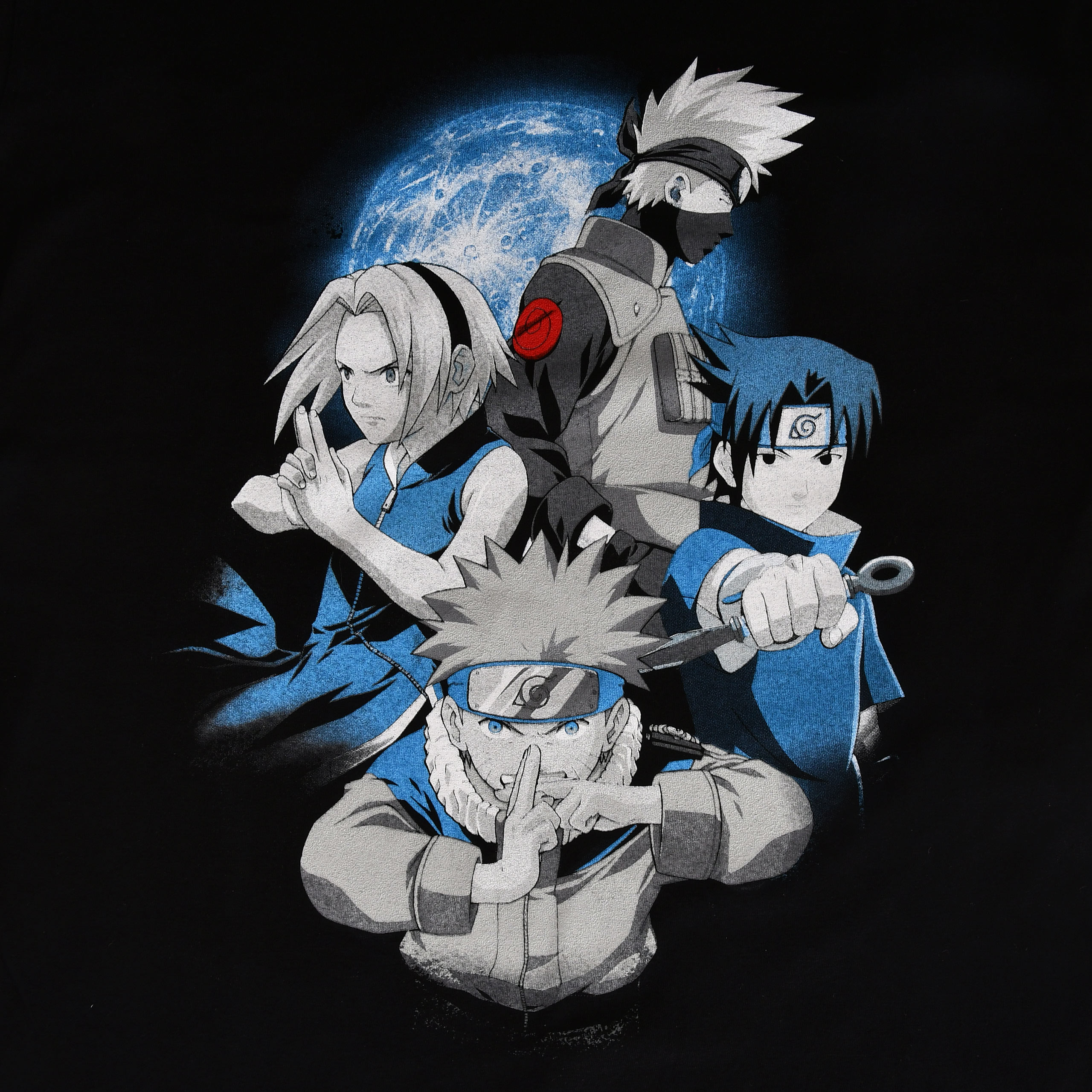 Naruto - T-shirt Groupe Team 7 noir