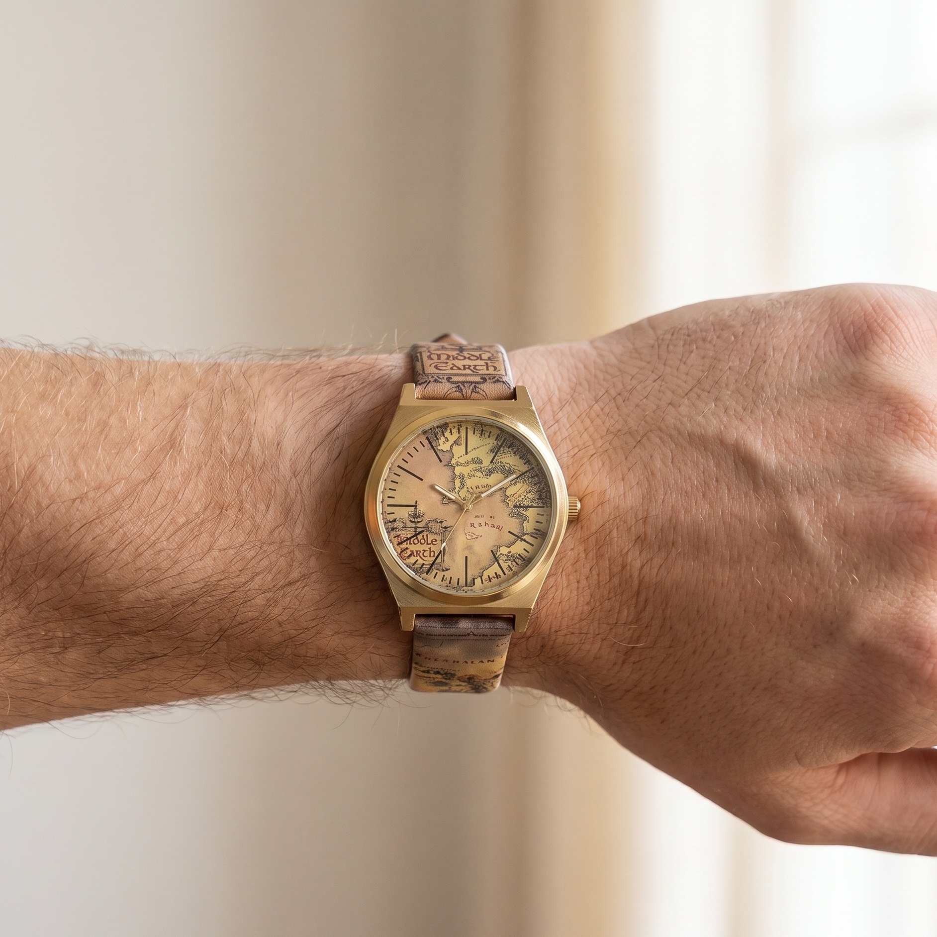 El Señor de los Anillos - Reloj de Pulsera Mapa de la Tierra Media