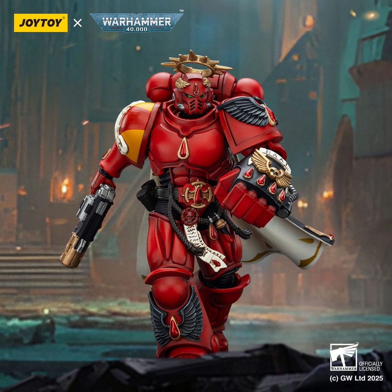Warhammer 40k: Combat Patrol Blood Angels - Capitano con pistola Inferno e Power Fist Action figure 20 cm