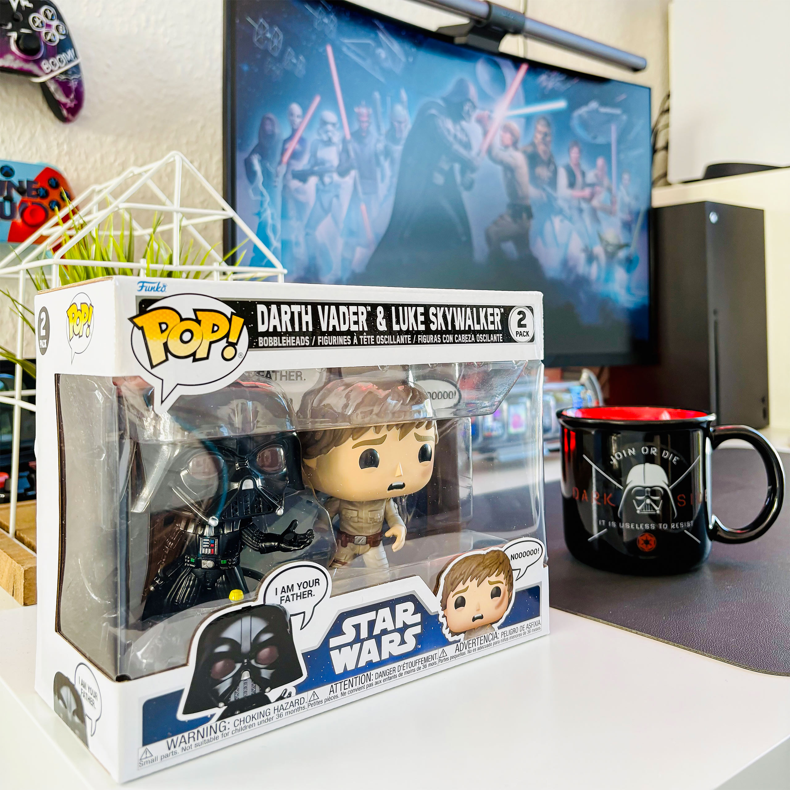 Star Wars - Figuras Funko Pop de Vader y Luke con cabeza oscilante (set de 2)