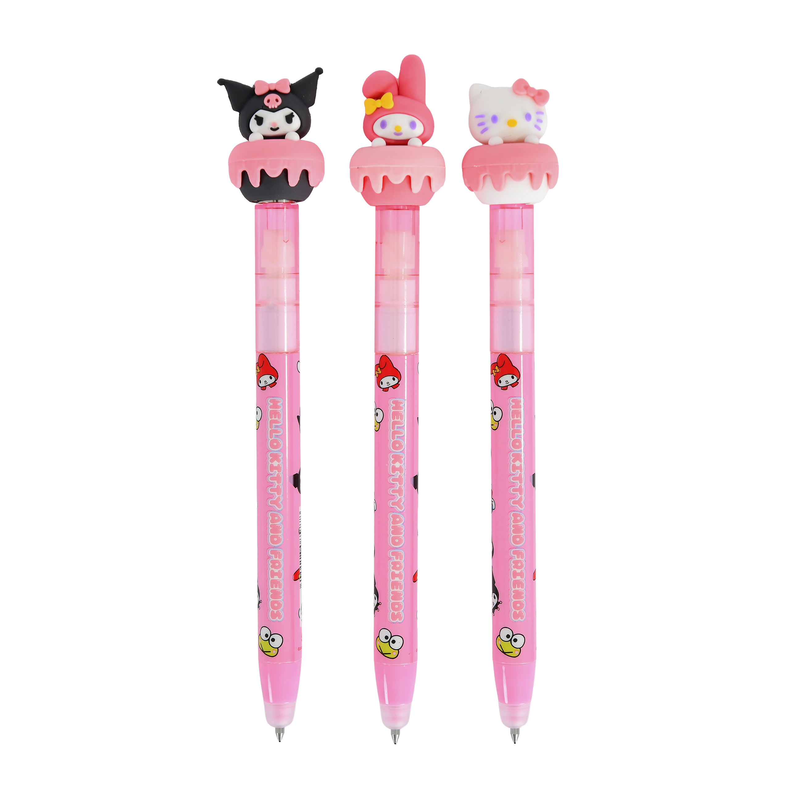 Sanrio - Hello Kitty and Friends Kugelschreiber mit Radierfunktion 3er Set