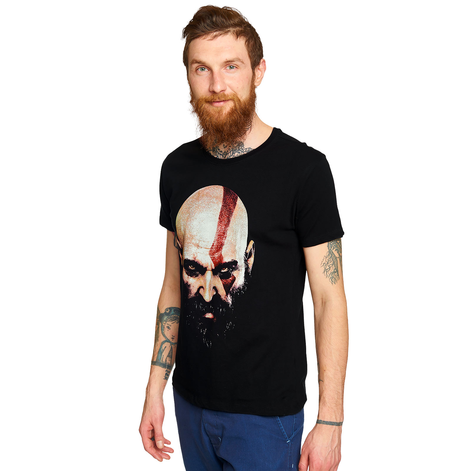 God of War - Kratos Face T-Shirt Black