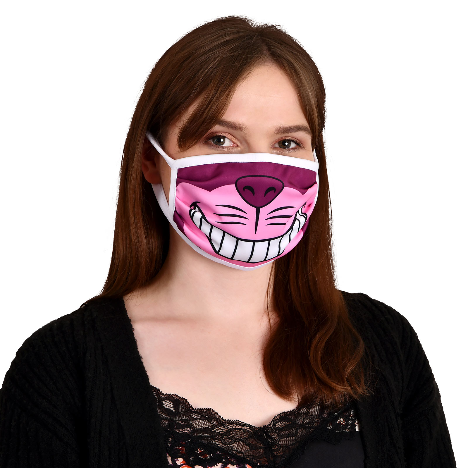 Masque de visage du Chat de Cheshire pour les fans d'Alice au Pays des Merveilles