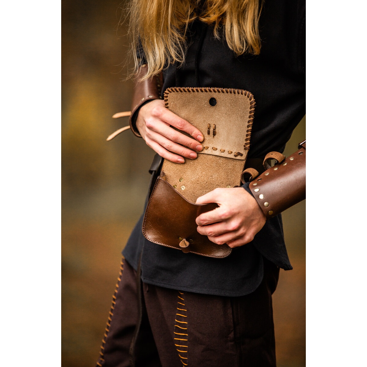 Medeltida läderbältesväska Volmar