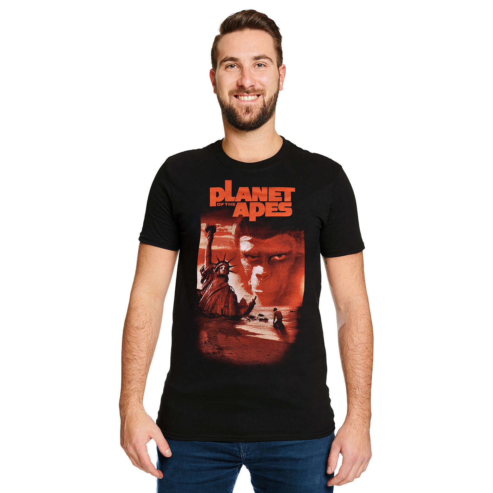 La Planète des Singes - T-shirt noir affiche de film classique 1968