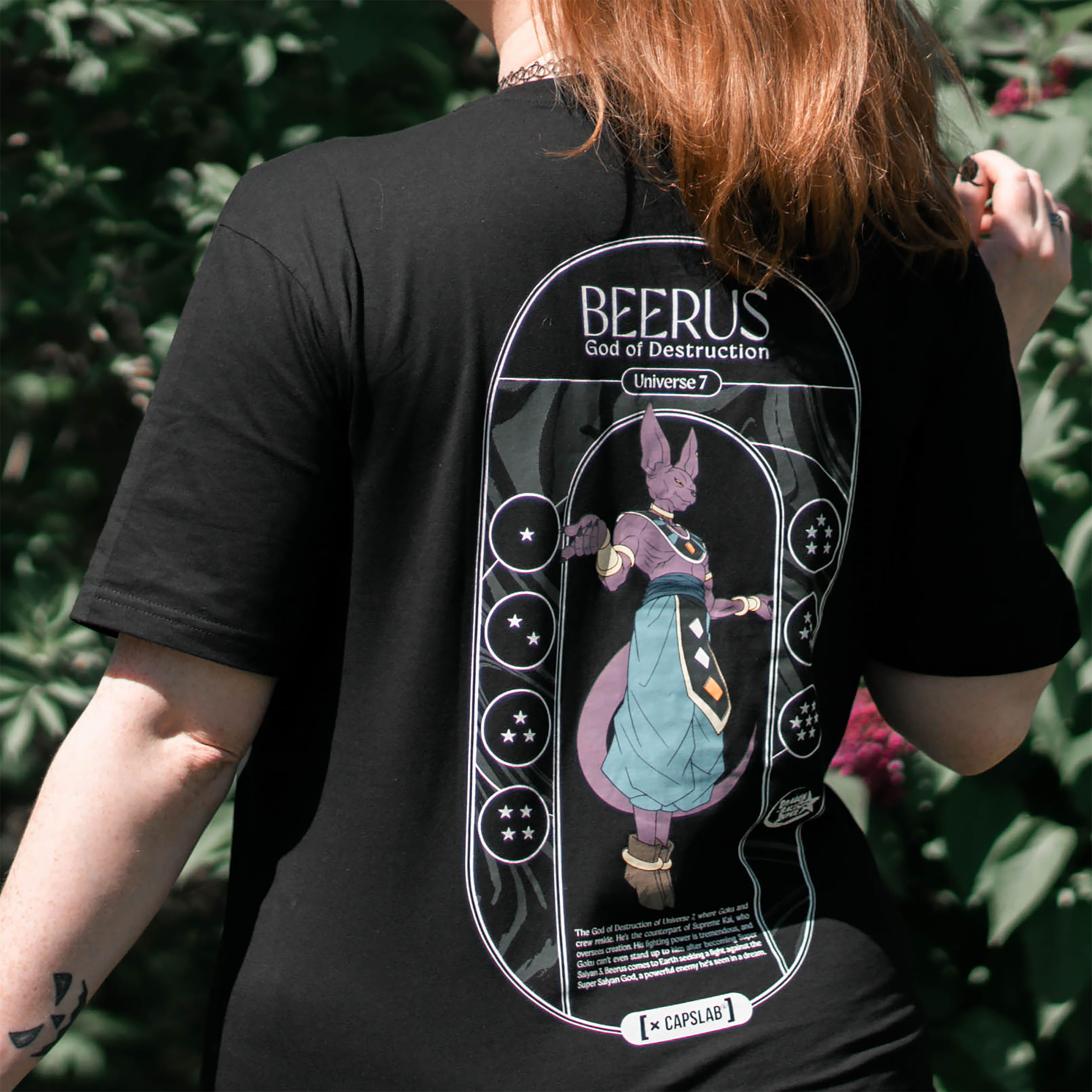 Dragon Ball Super - T-shirt Beerus Dieu de la Destruction noir