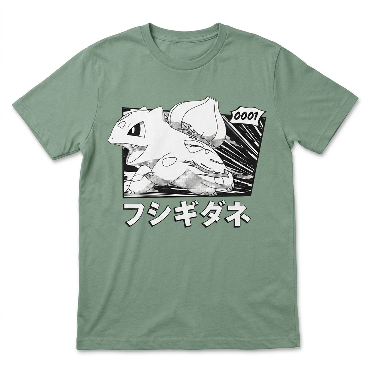 Pokémon – Koszulka vintage Bulbasaur Katakana