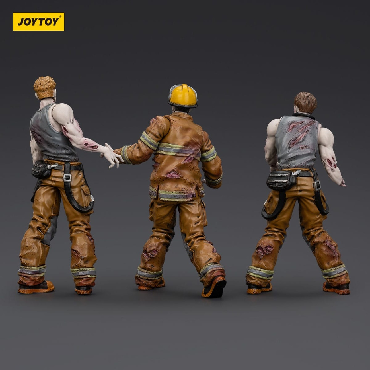 Zombie Dark Source actionfigurer 3-pack Firefighters 8 cm
