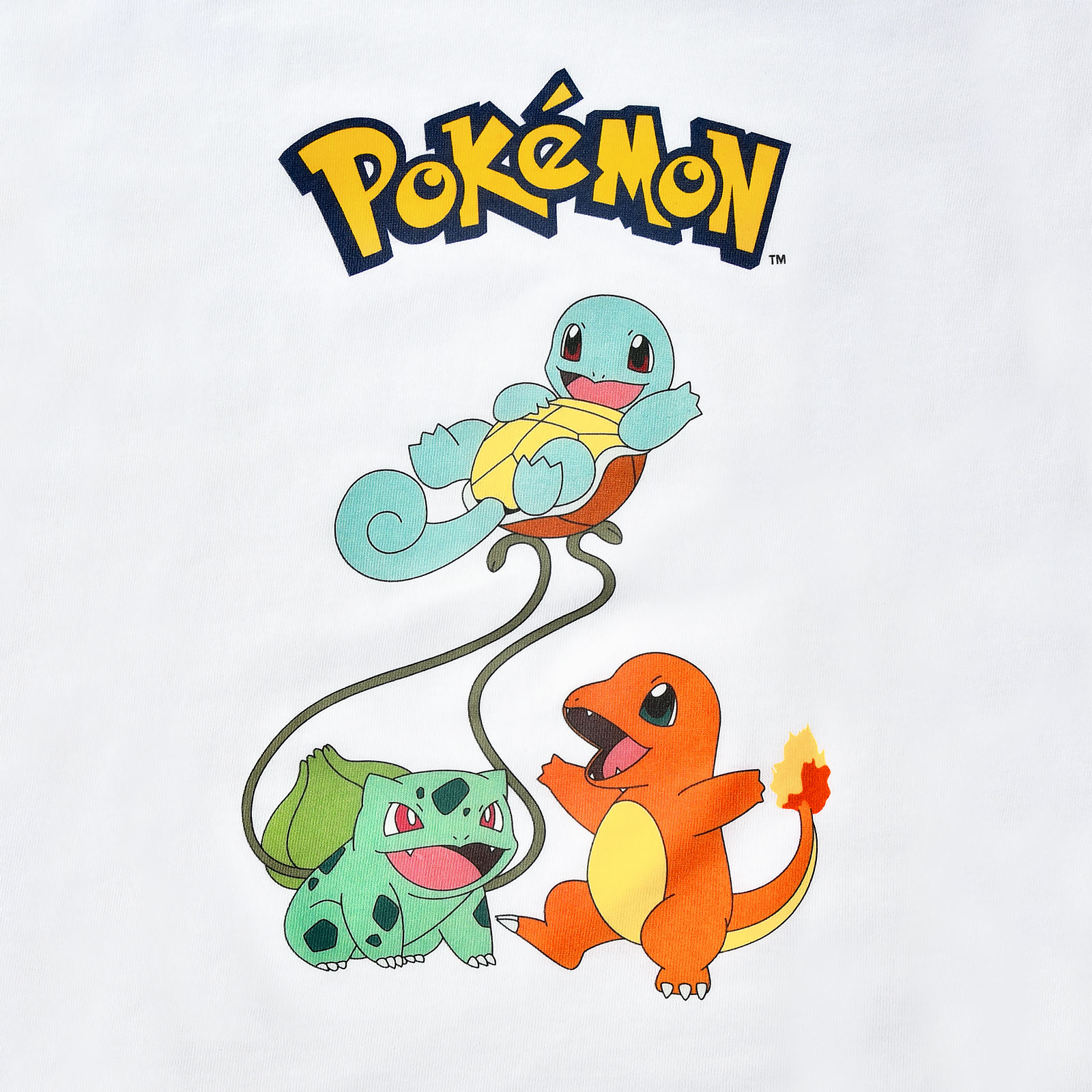 Pokemon - Camiseta Original Trio para niños blanca