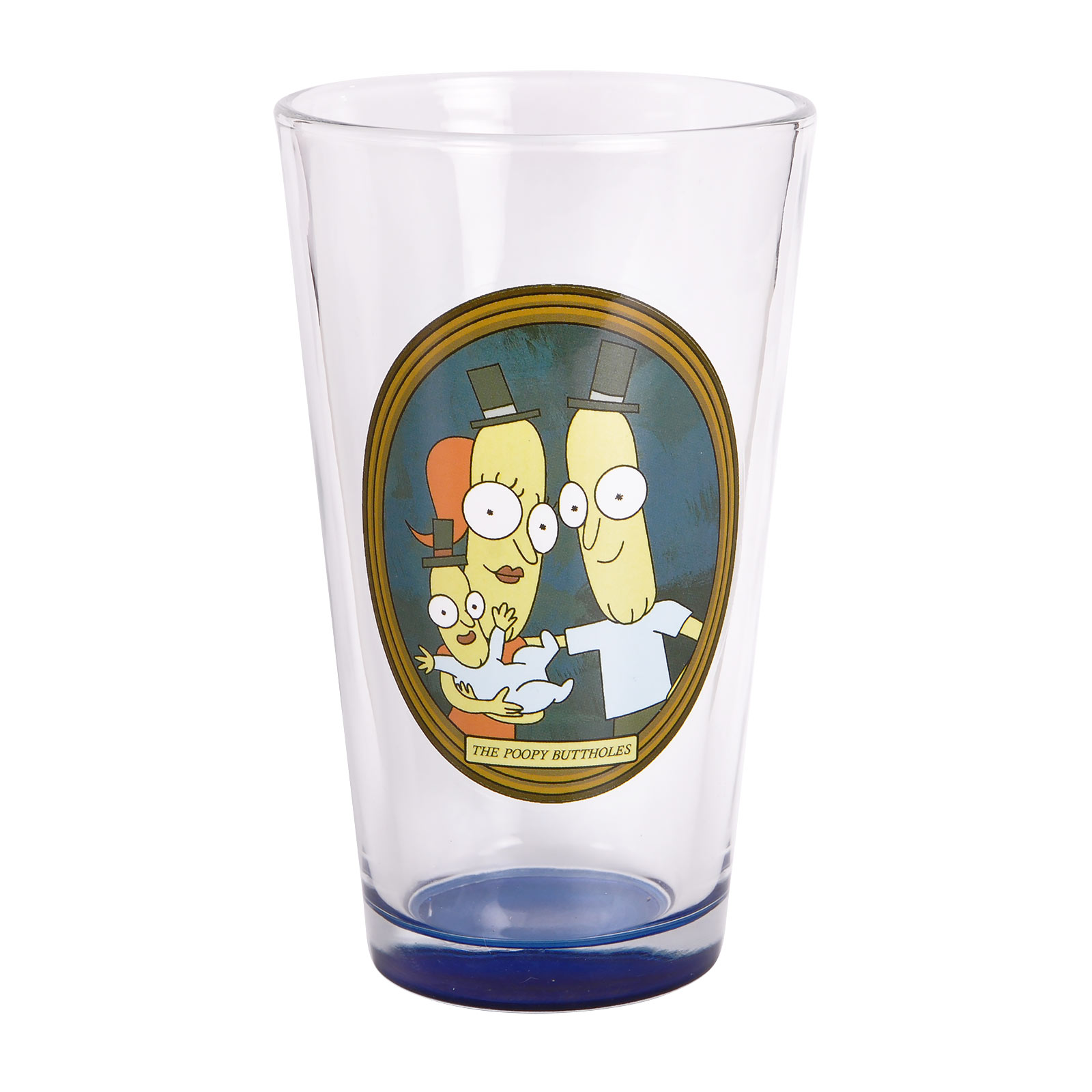 Rick and Morty - Poopybutthole Family Glass