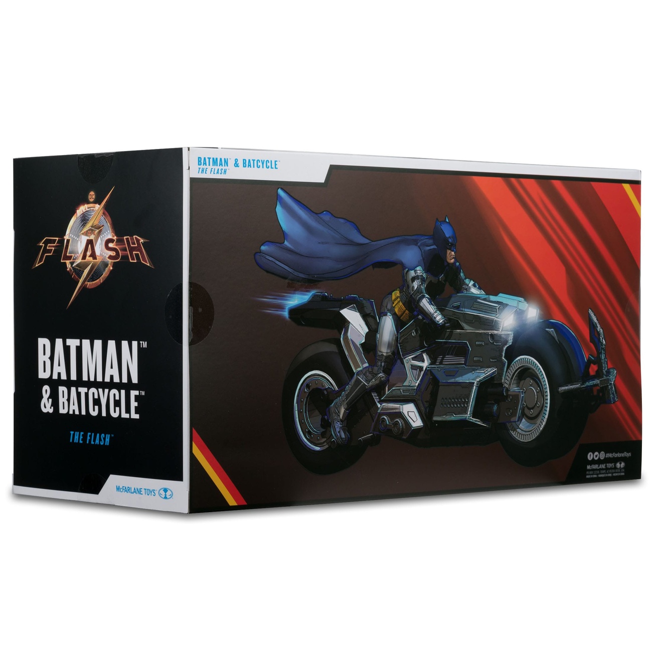 The Flash DC Multiverse Véhicule Batcycle avec Batman