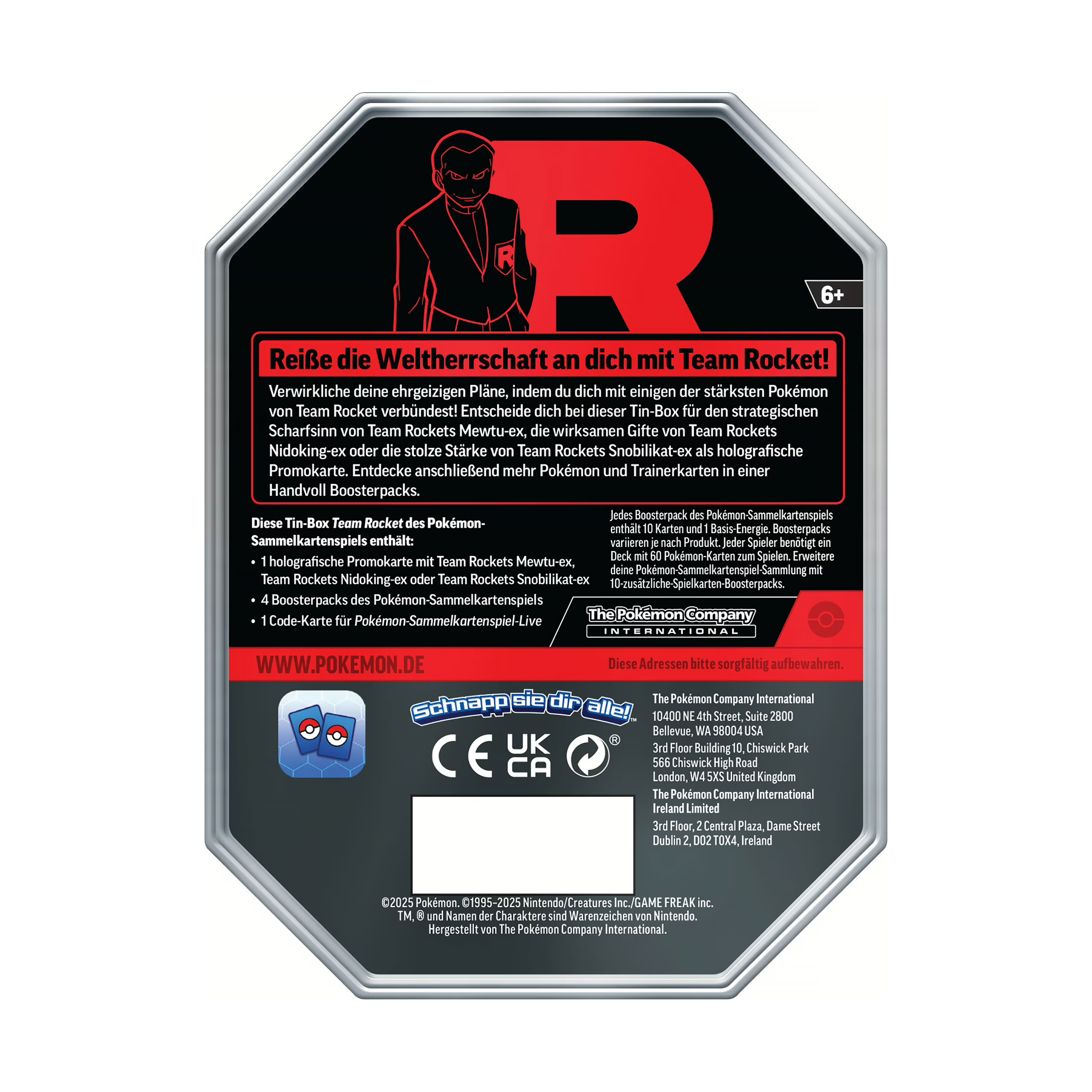 Pokemon - Team Rocket Snobilikat-Ex Sammelkarten Box