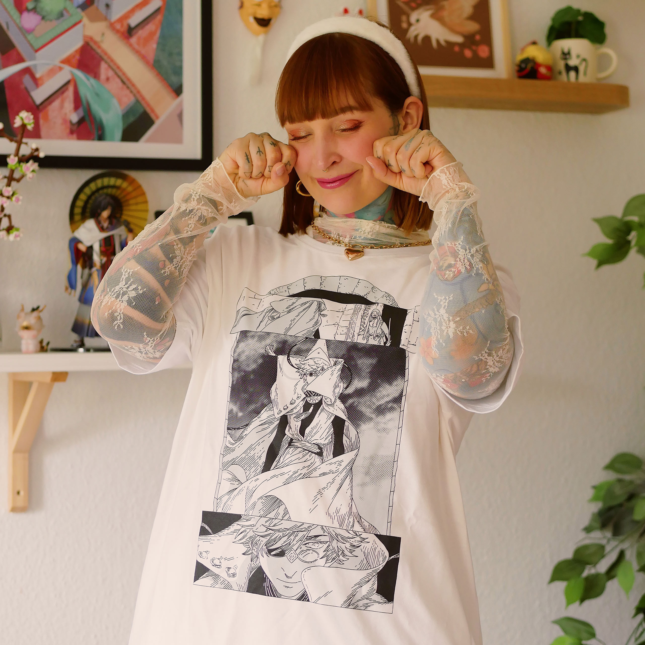 Qifrey white T-shirt for Atelier of Witch Hat fans