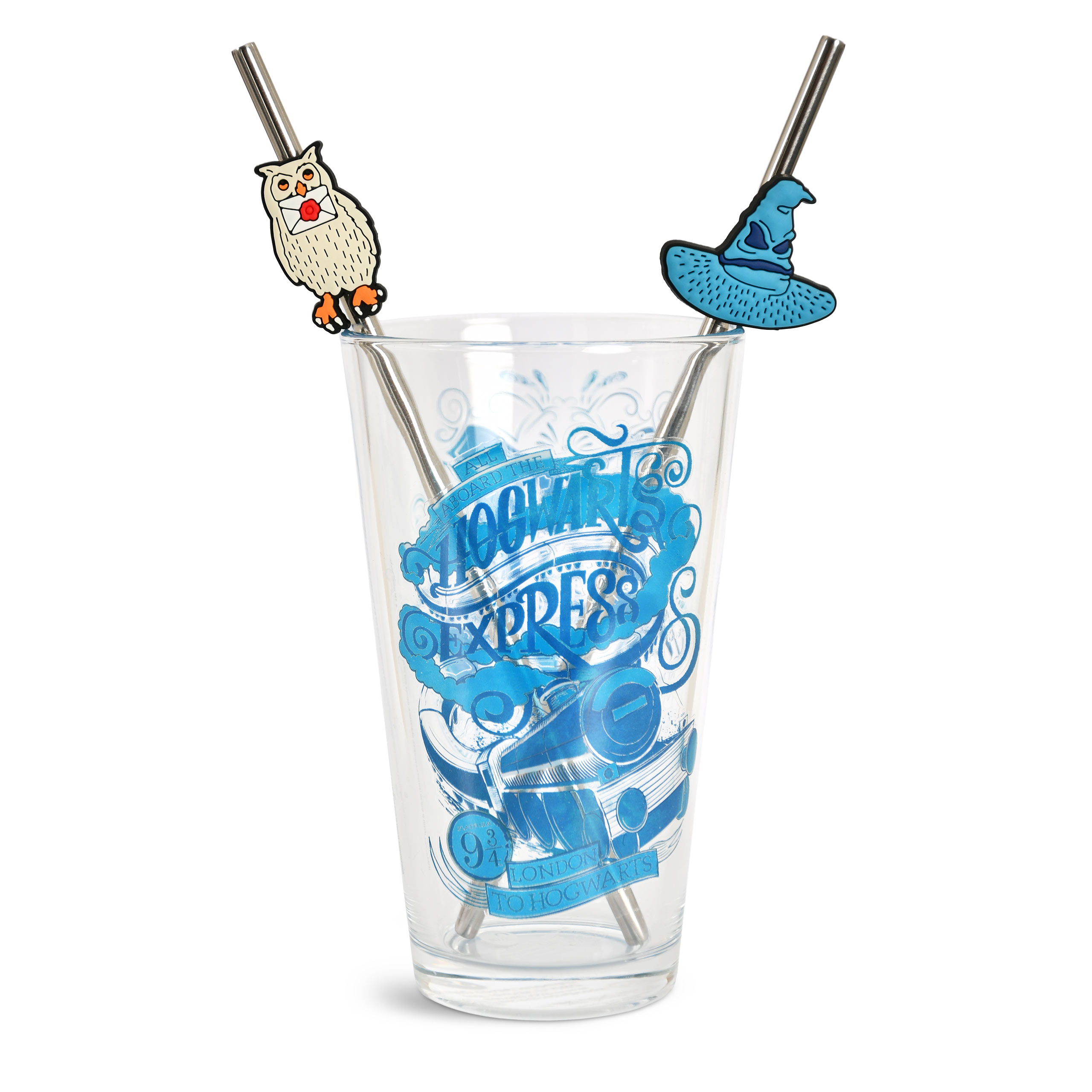 Harry Potter - Vaso de Hogwarts con 2 pajitas