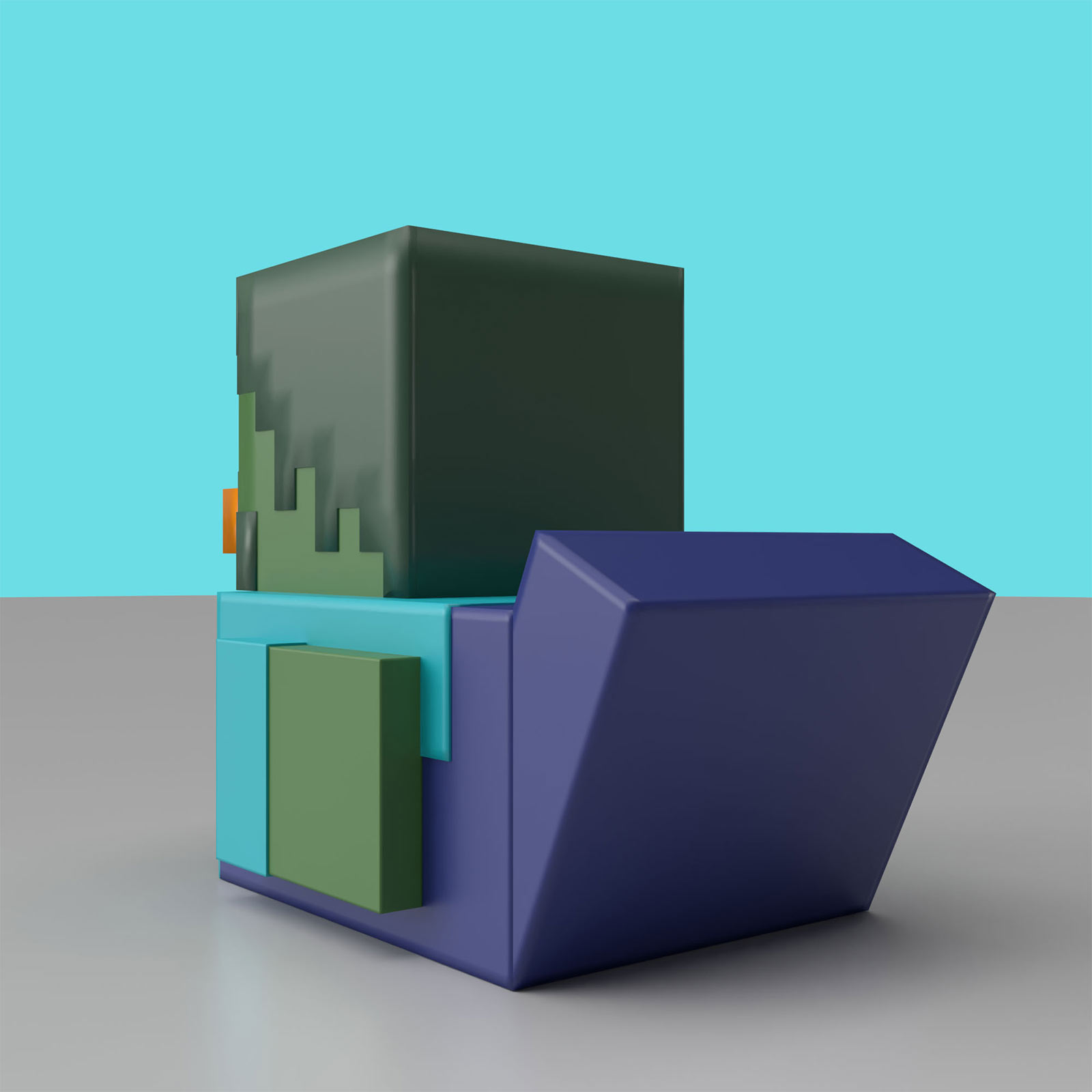 Minecraft - Zombie Mini TUBBZ Deco Eend