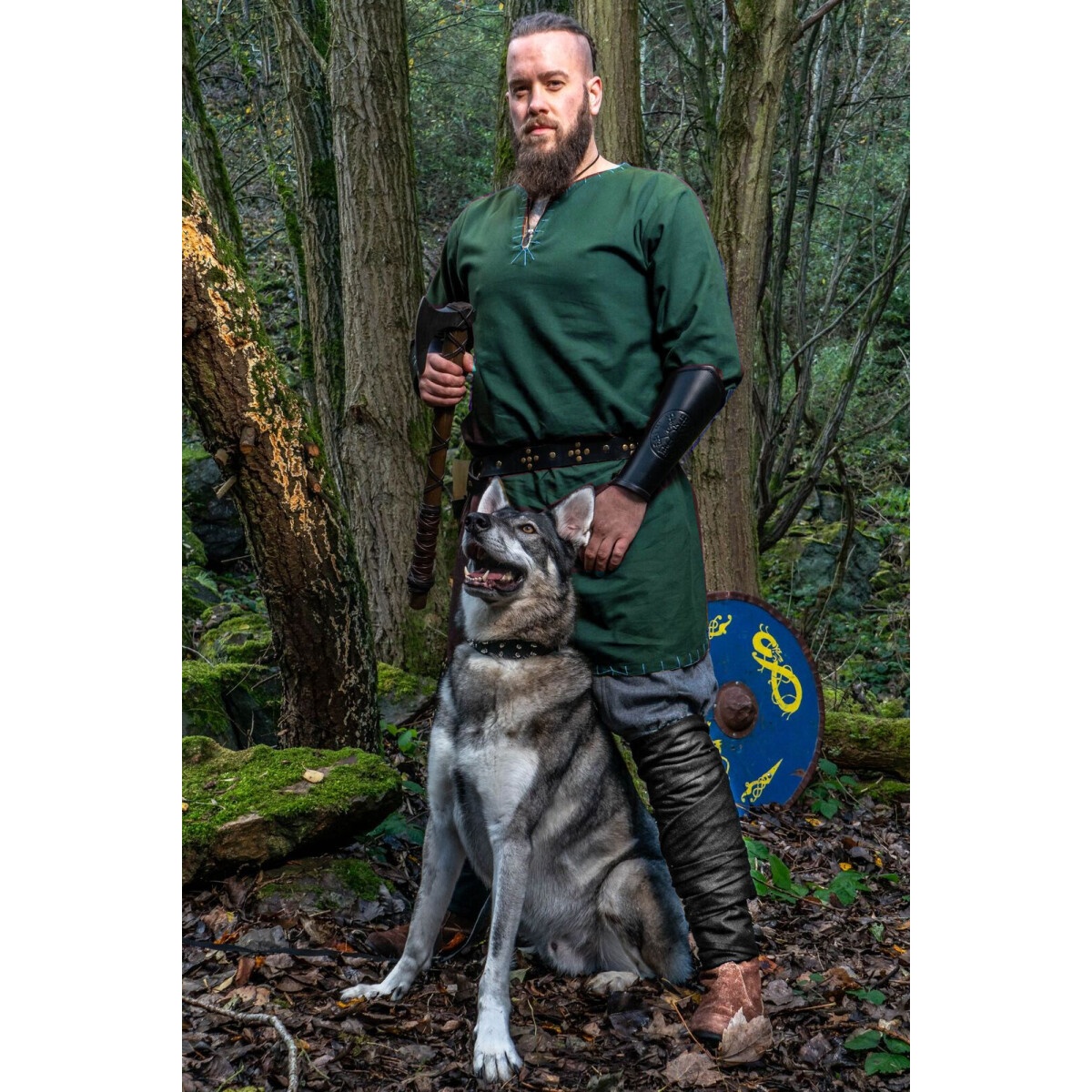 Tunique viking médiévale Erwin vert