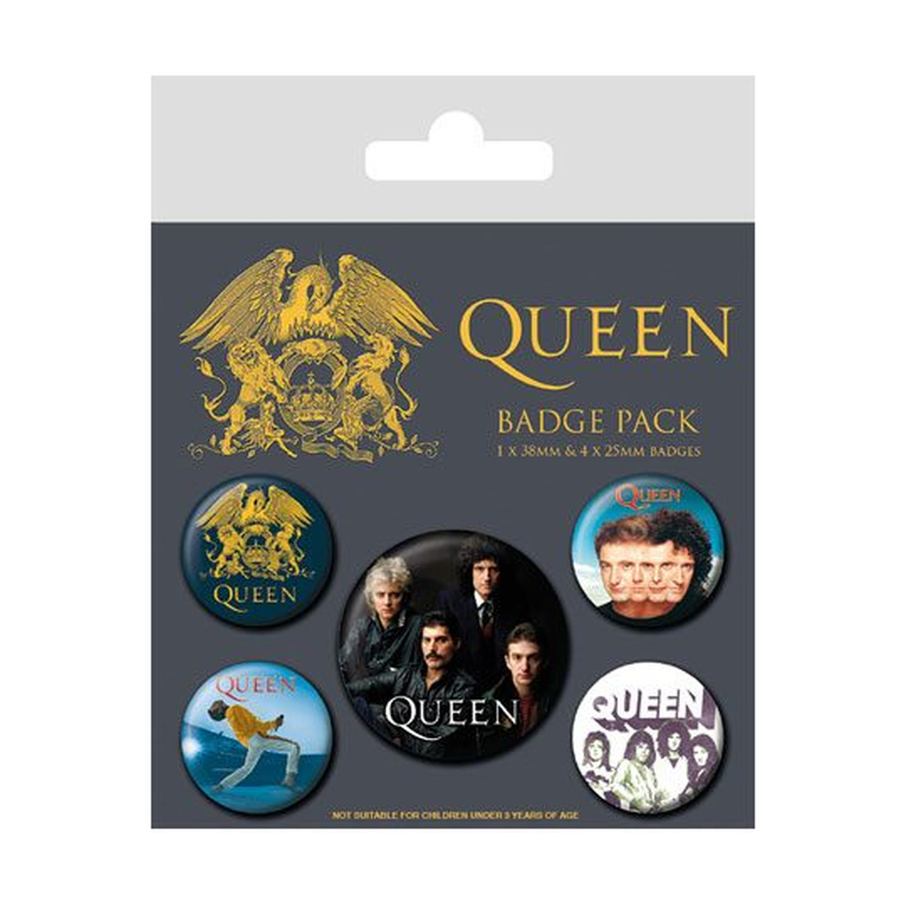 Set di 5 badge Queen Classic