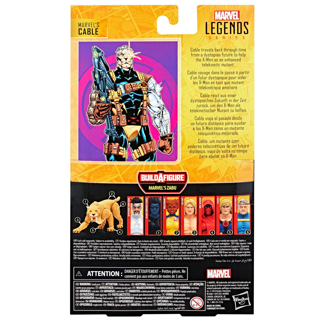 Marvel Legends Actiefiguur Marvel's Cable (BAF: Marvel's Zabu) 15 cm