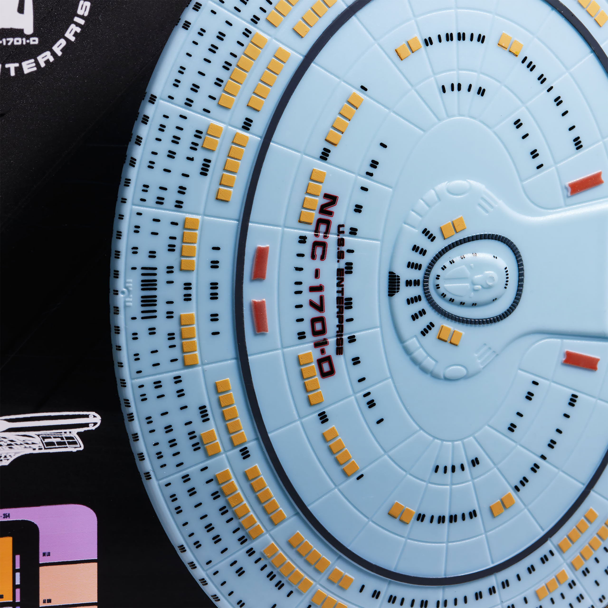 Targa da parete Enterprise NCC-1701-D con replica del modello - Star Trek