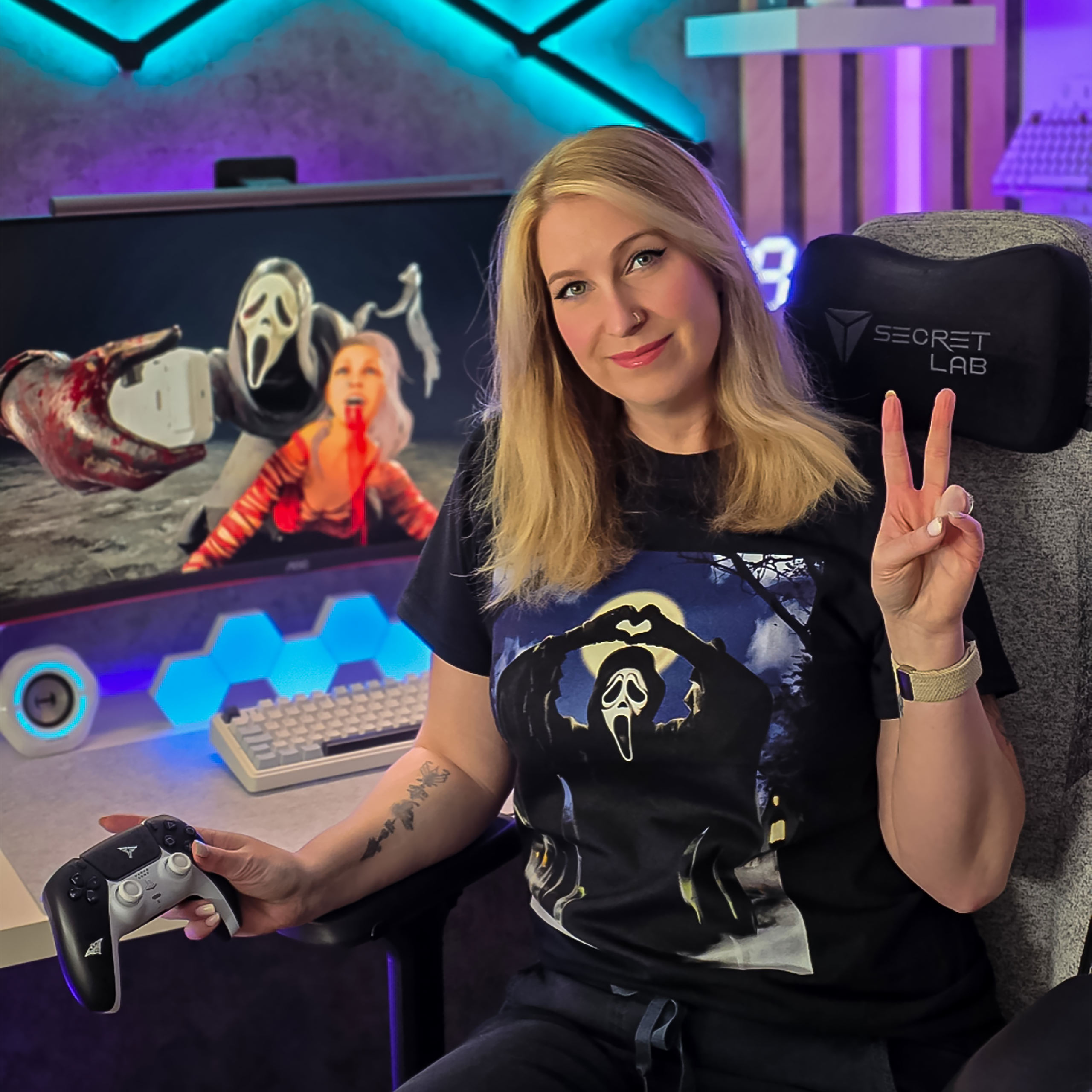 Ghost Face - Hearts T-Shirt Black